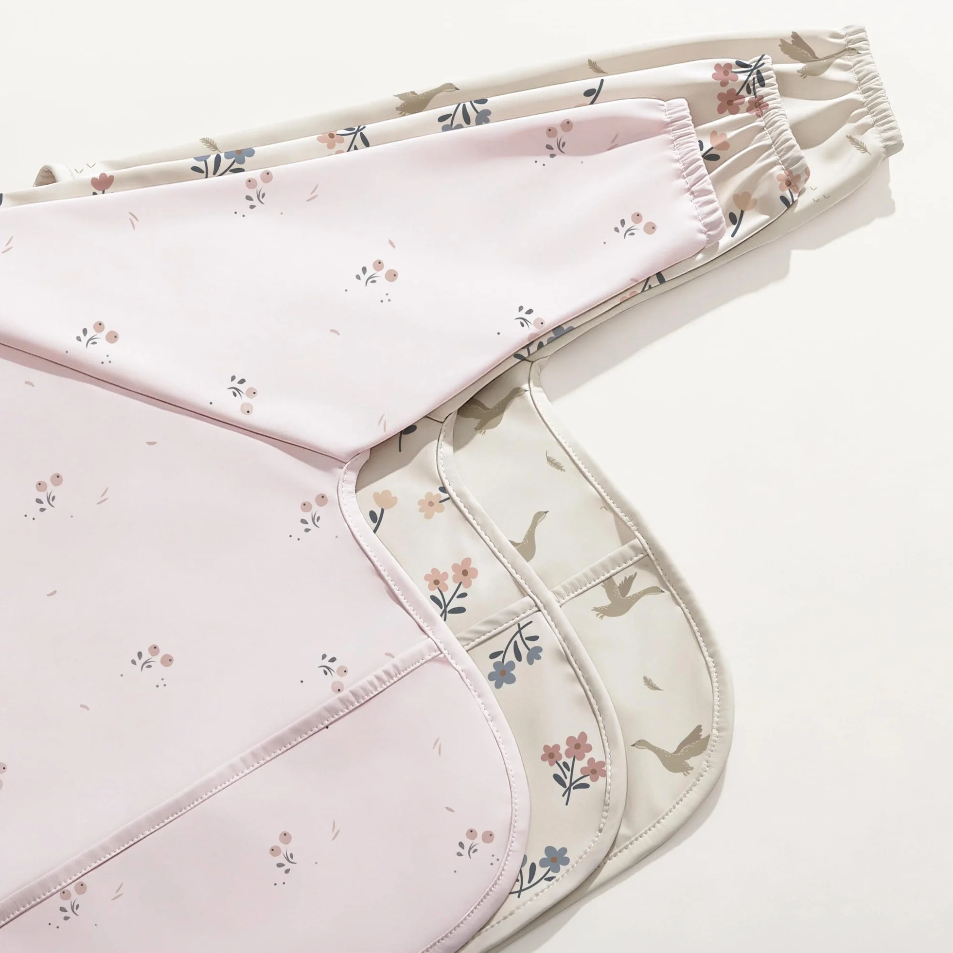 bearmoss Bavoir Manche Longues Bébé BLW Bavette de Sevrage Imperméable PU Bébés Enfants
