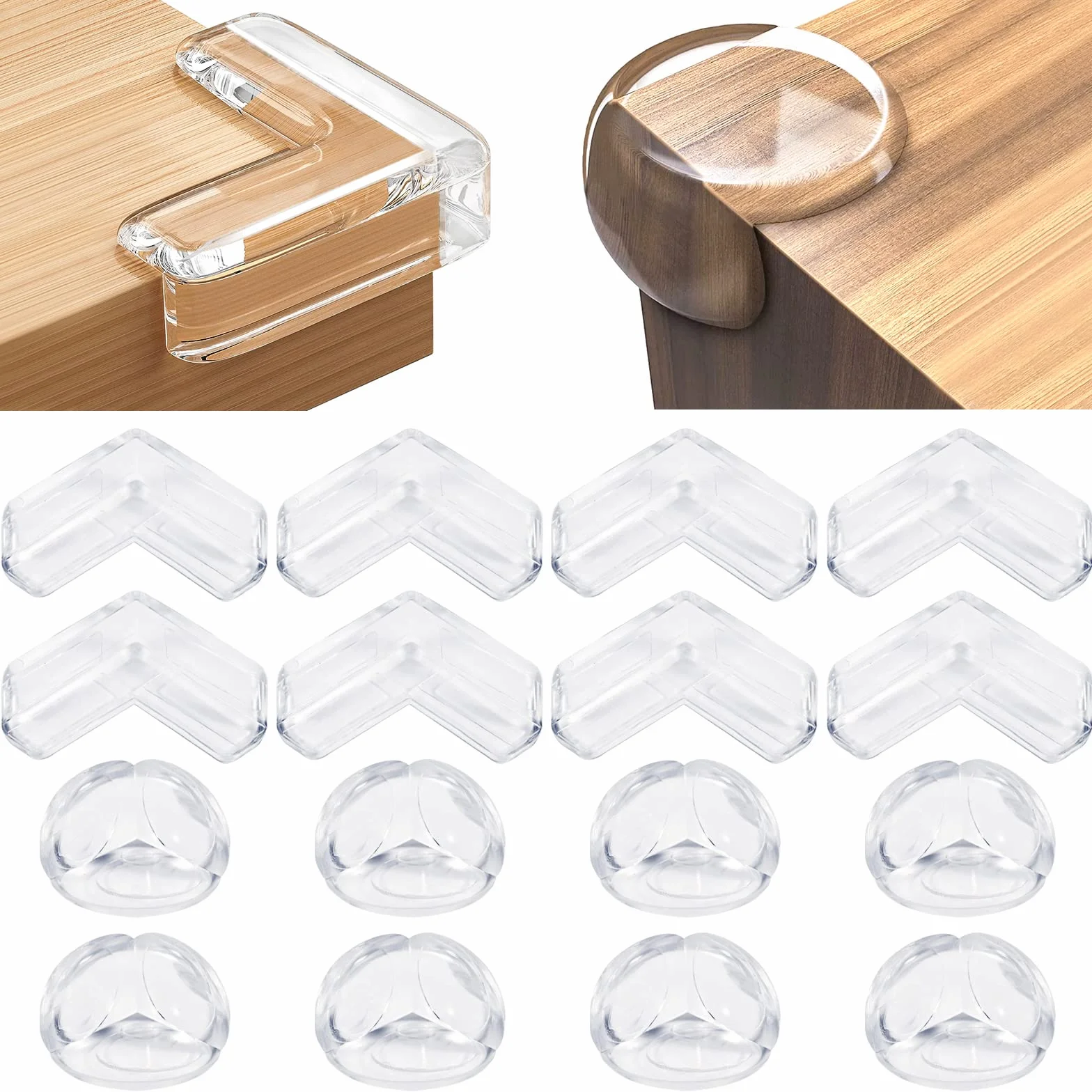 Protection Coin de Table Bébé 16 PCS Transparent Protege Angle Meuble