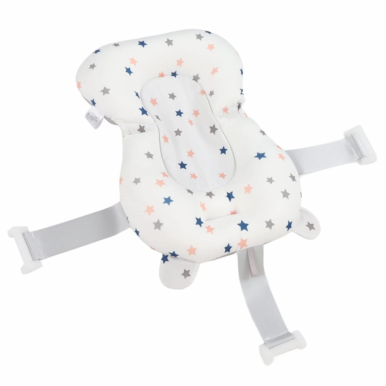 Yinhing Coussin de Siège de Bain pour bébé avec 3 Ceintures de sécurité et Tissu à 3 Couches pour Baignoire (Etoiles)