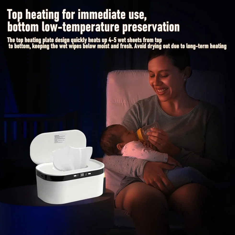 LOMUG Chauffe-lingettes USB 3 niveaux de température rapide LED