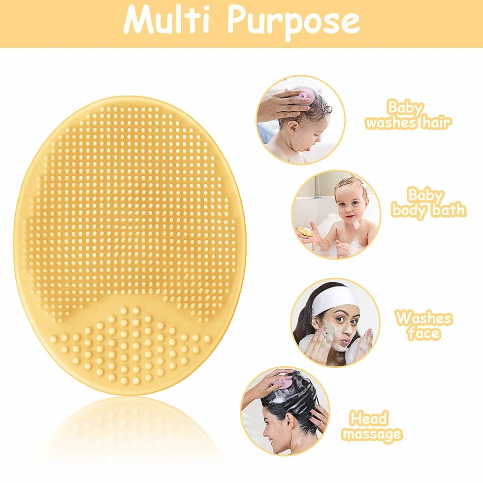 Aolso brosses de bain pour bébé 3PCS silicone exfoliante et massage