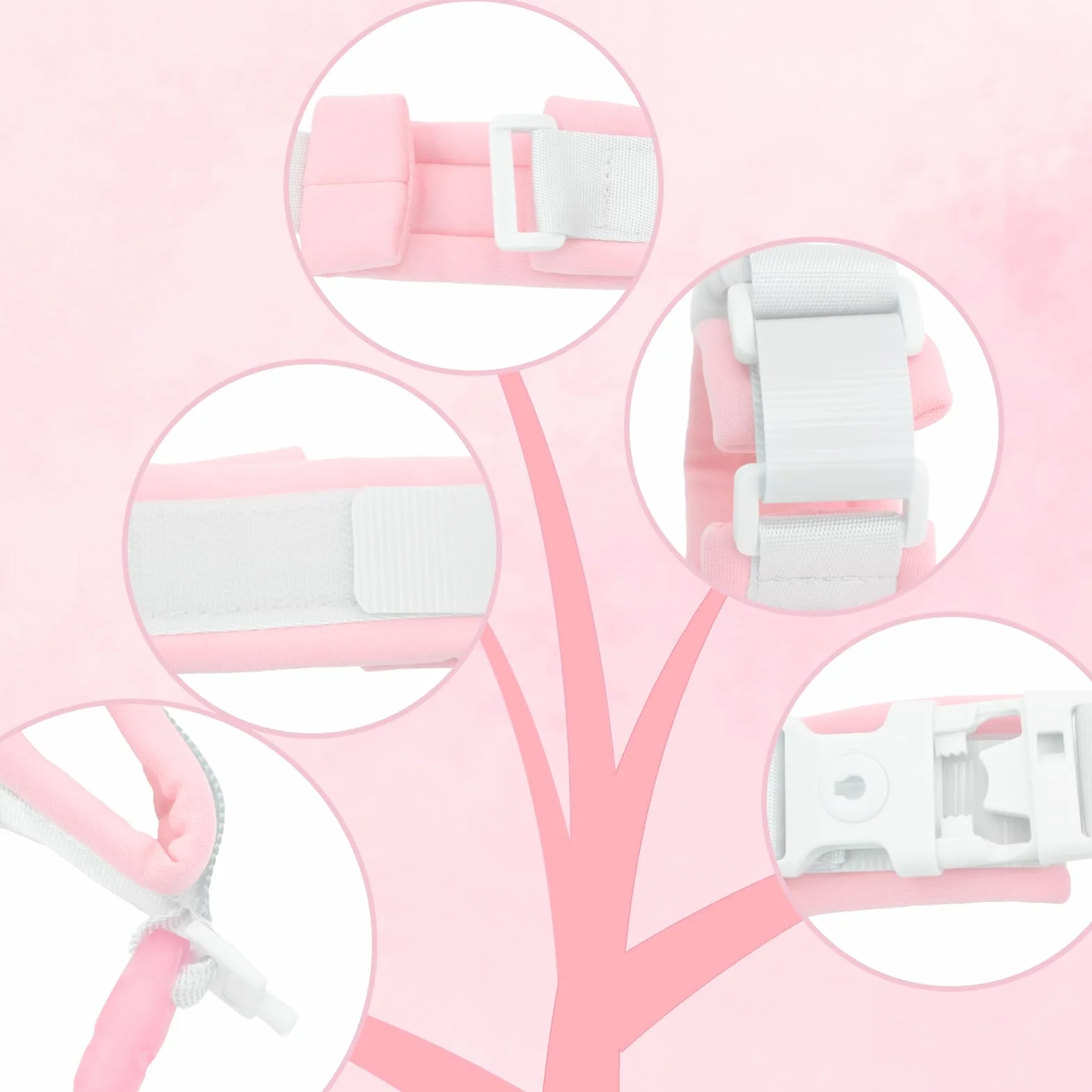 Bracelet anti-perte sécurité bébé enfant avec cordon perdu 1,5 m rose antivol bagages aide marche