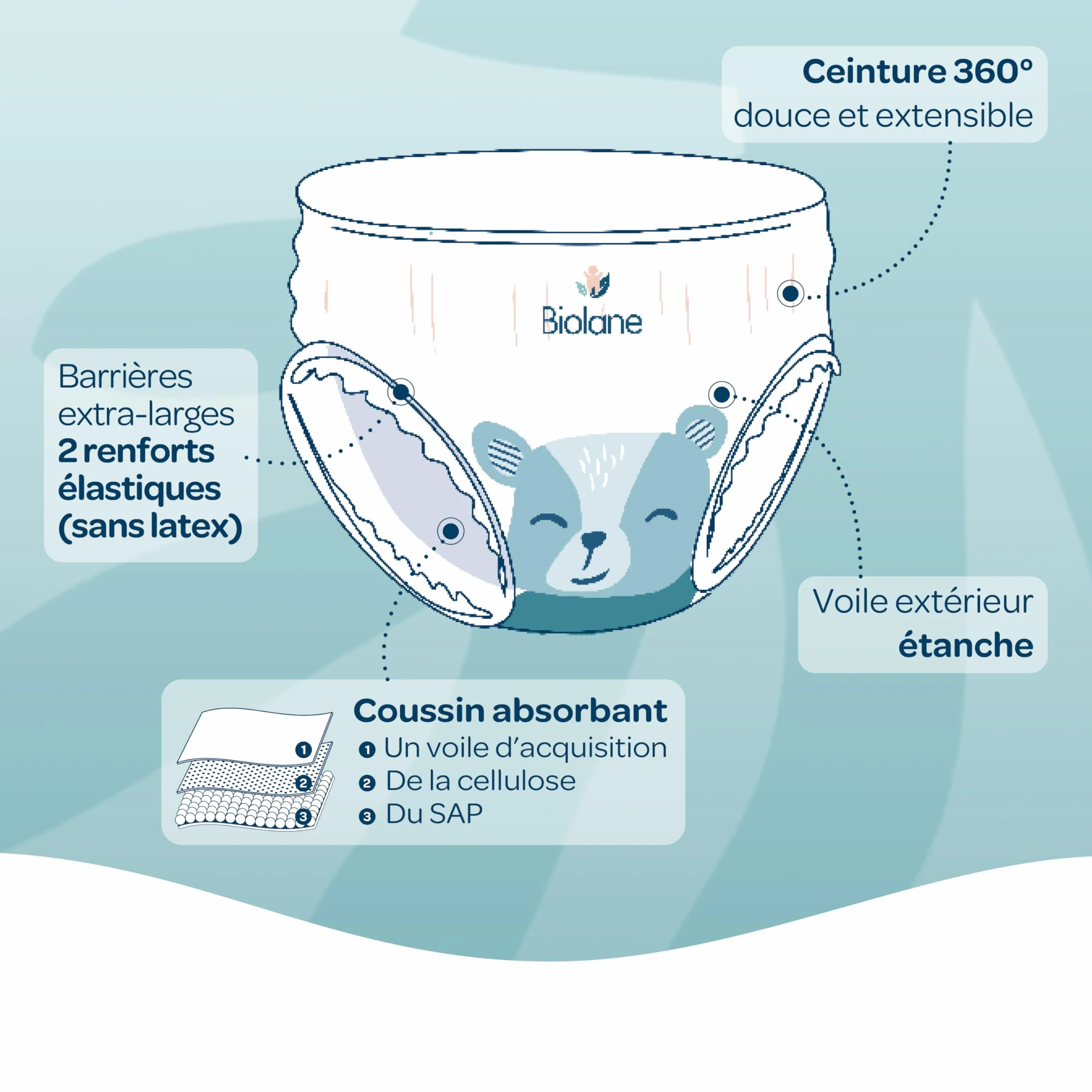 BIOLANE Couches Culottes Taille 5 (12-18kg) 120 Couches Pants Fabriquées en France