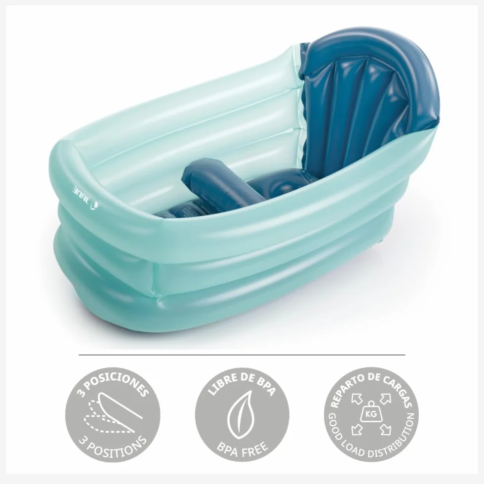 Jané Baignoire Gonflable Bébé 3 Positions 30L Antidérapante Bleu