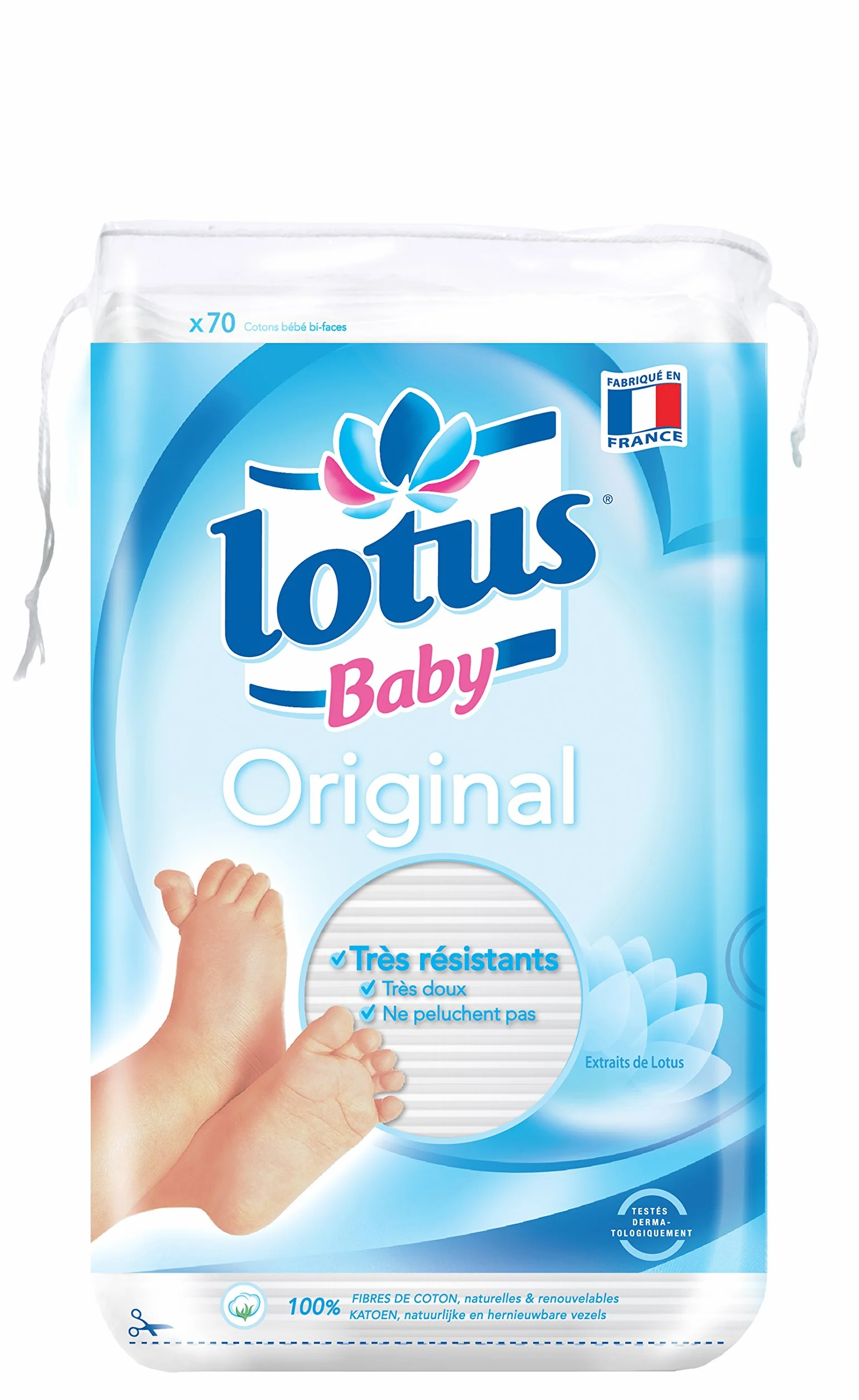 Lotus Baby Original Coton bébé lot de 10 paquets de 70 cotons