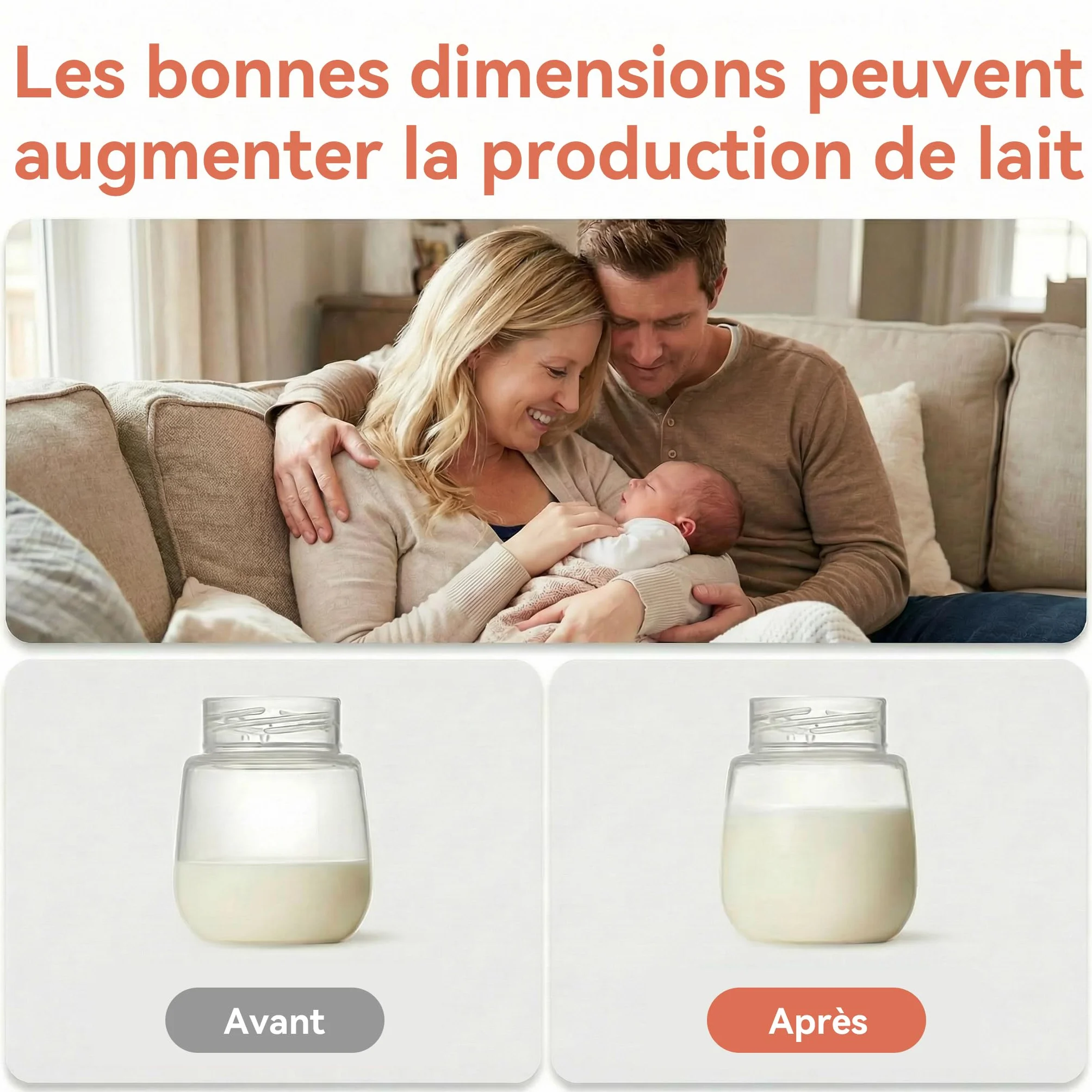 Lot de 10 réducteurs d'embout pour tire-lait 13-21mm compatibles Momcozy M5/S9Pro/S12Pro, Medela, KISSBOBO K5/K6