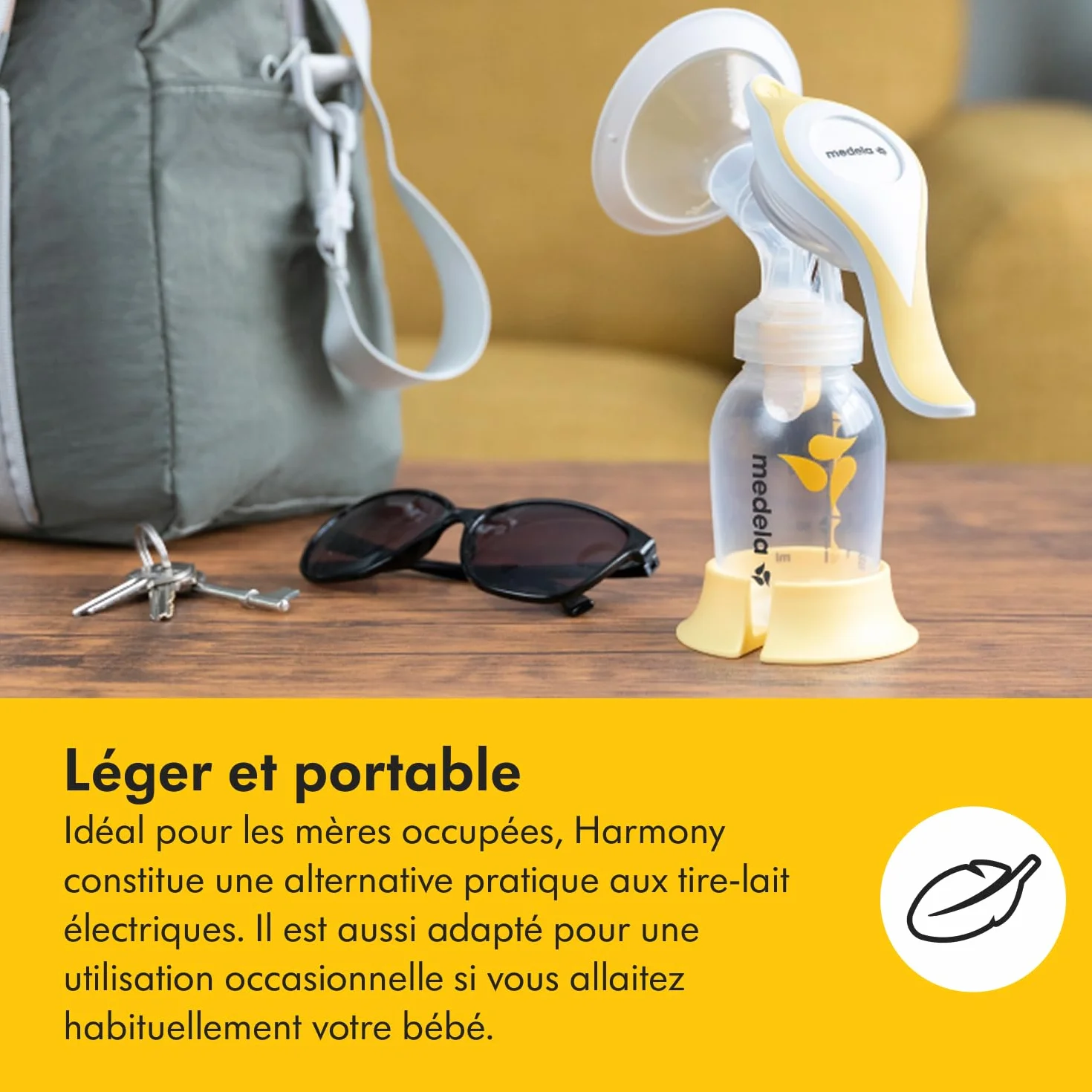 Medela tire-lait manuel Harmony avec protections PersonaFit Flex et technologie 2-Phase Expression