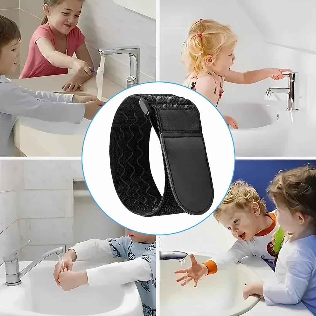Accessoires De Robinetterie Empêche Les Enfants D'ouvrir Le Robinet Bande Élastique Avec Velcro et Bandes Anti-dérapantes Sécurité De L'eau Pour Enfant