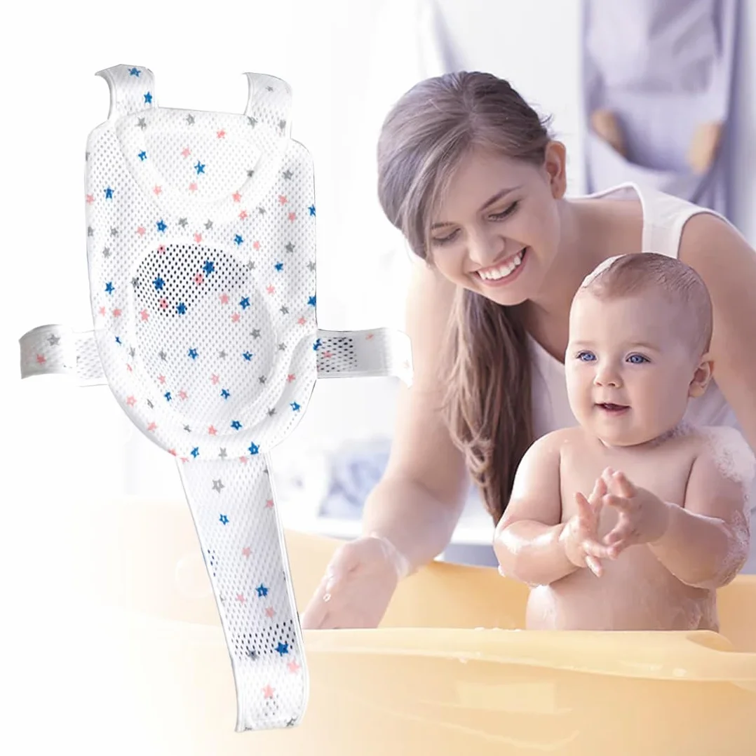 Réducteur de baignoire antidérapant tapis de bain coussin pour bébé réglable respirant