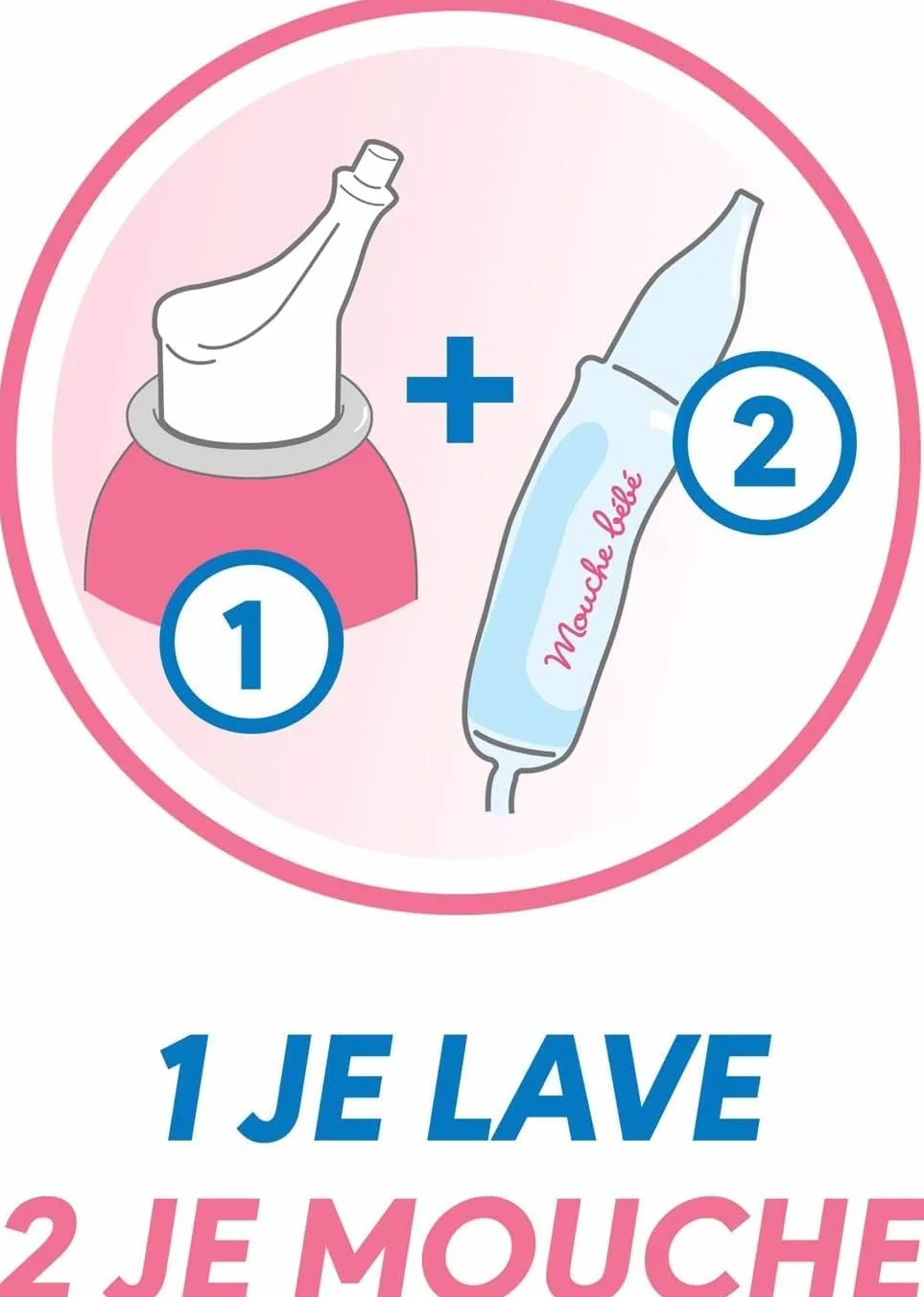 Kit Mouche Bébé Manuel PRORHINEL 3x20 Embouts Jetables Souples Lavage Nez Bouché