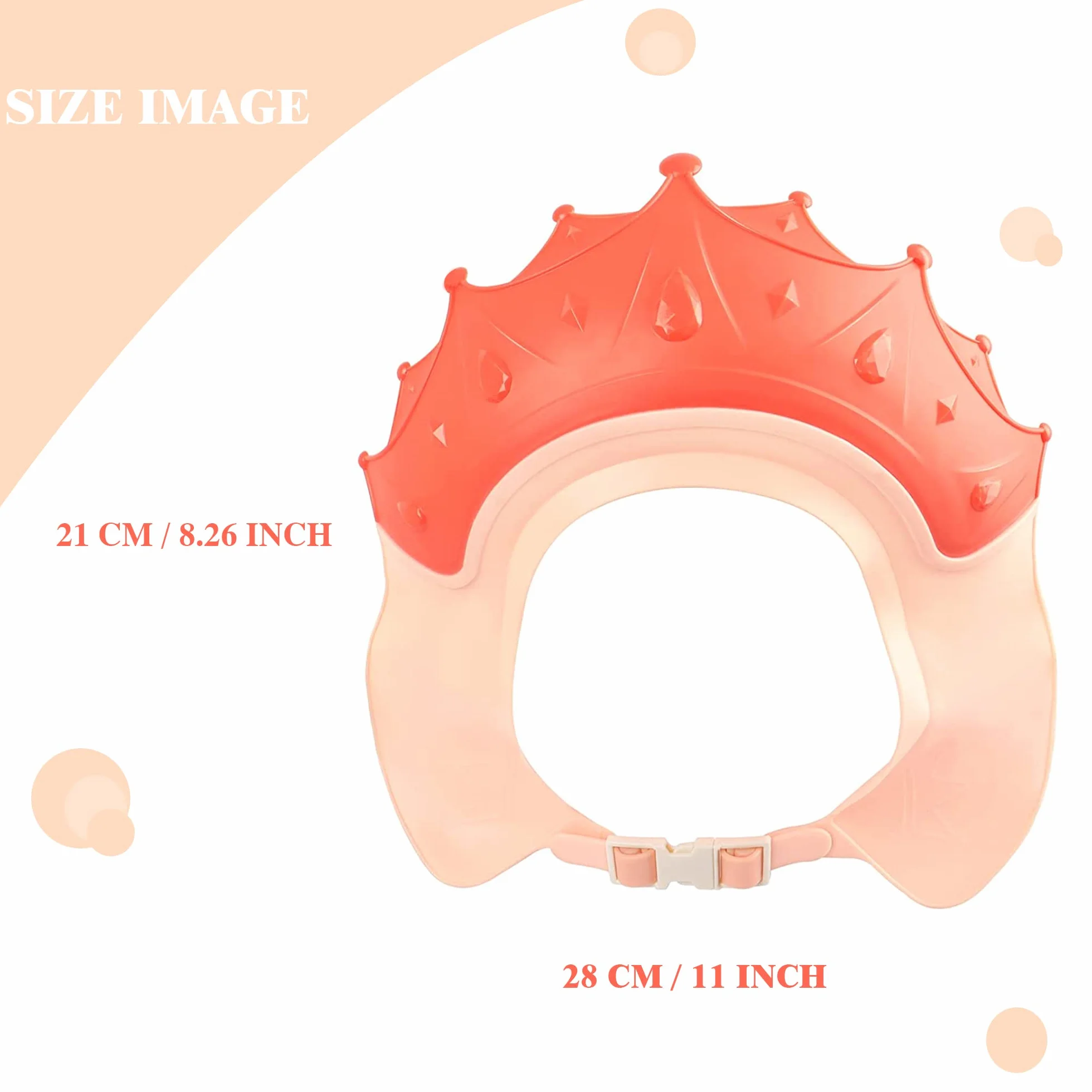 Casquette de Bain Bébé Réglable Visière Bonnets de Bain 0-9 Ans Rose