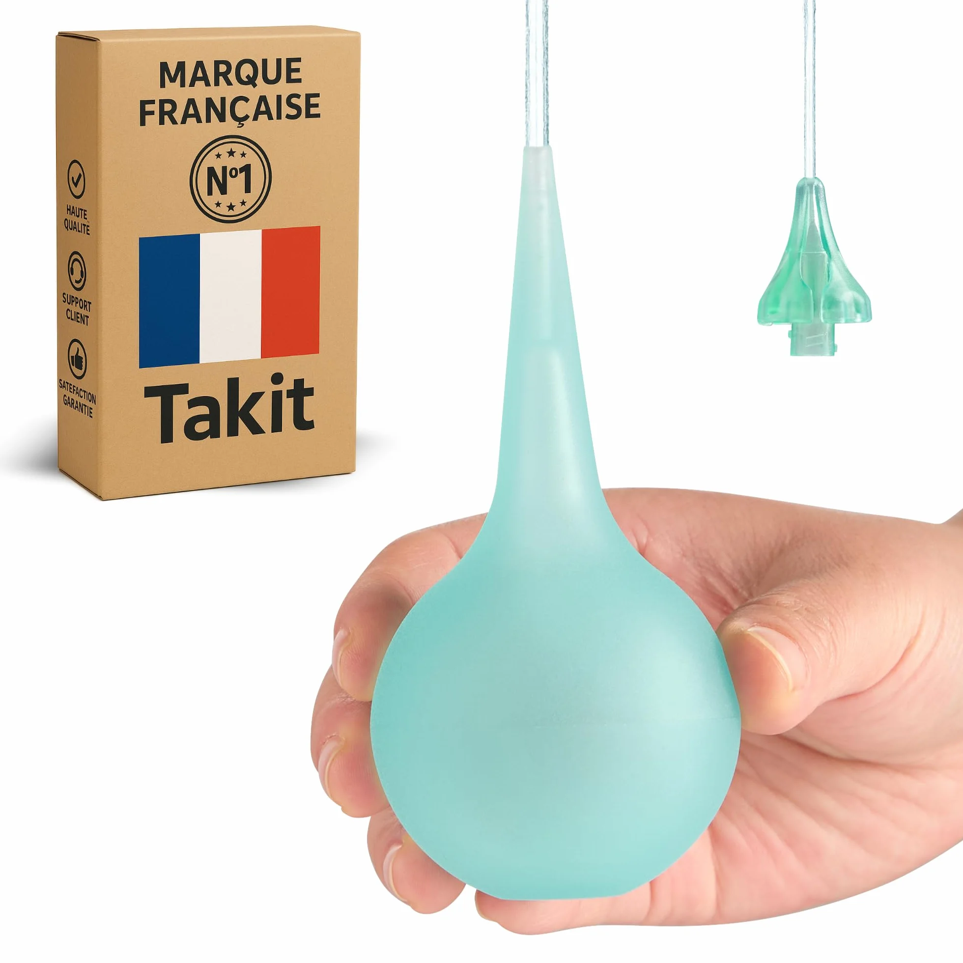 Poire Lavement Oreilles 75ml Haute Précision - Seringue Auriculaire Souple pour Nettoyage du Cérumen