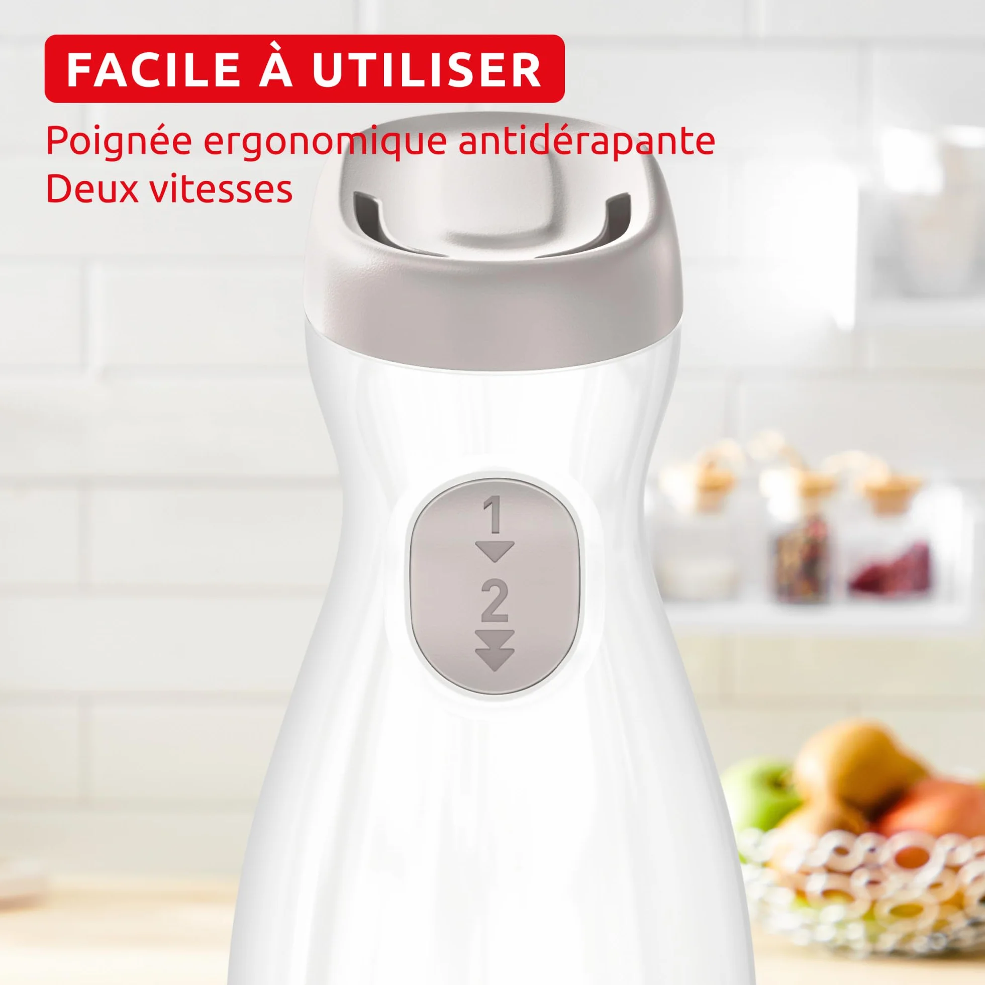Moulinex Easy Milker & Easychef, Préparateur de lait végétal avec pied mixeur, Lames Zelkrom, 2 vitesses