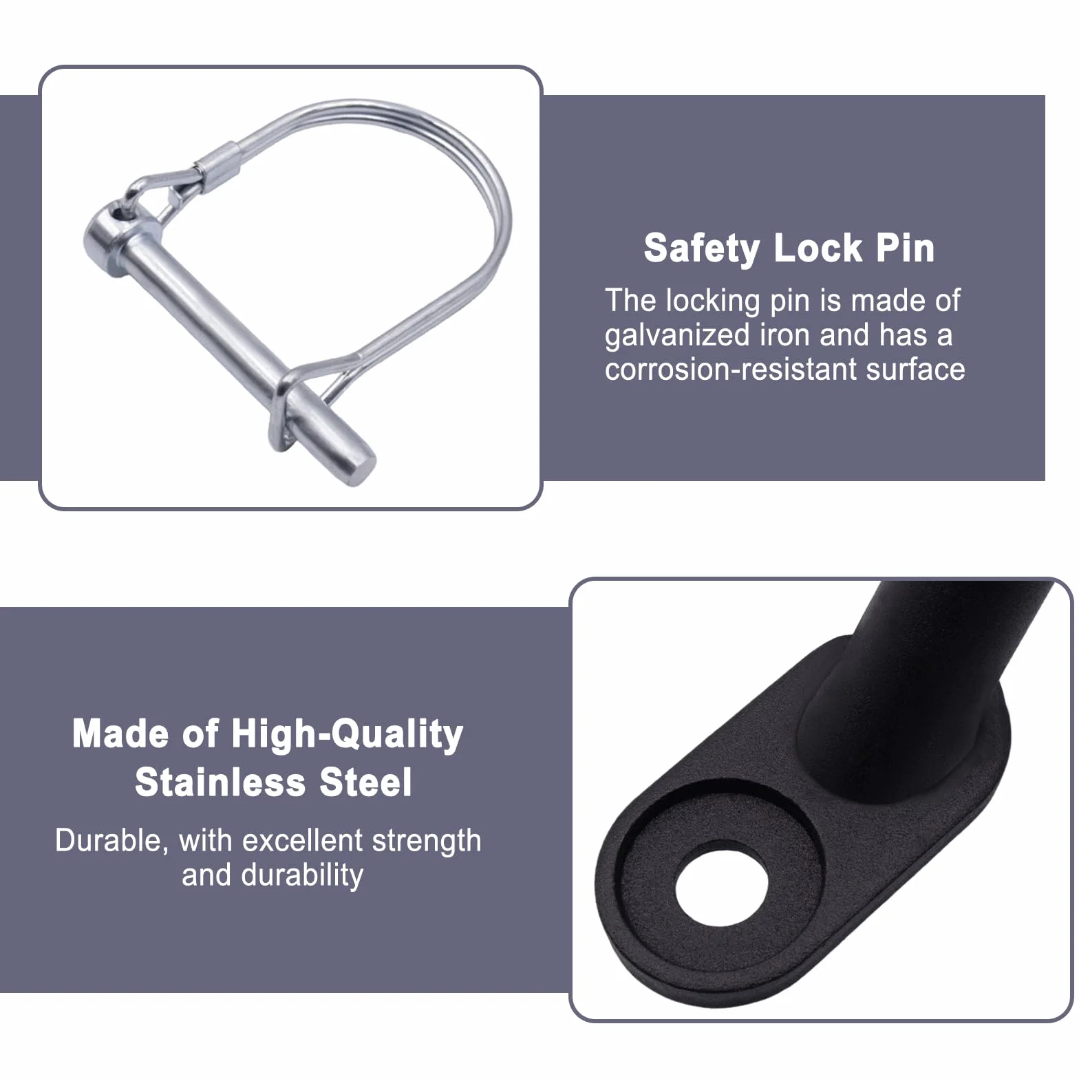 Attache Remorque Velo Connecteurs D'attelage avec 4 Goupilles D - Lock Bicycle Trailer Coupling
