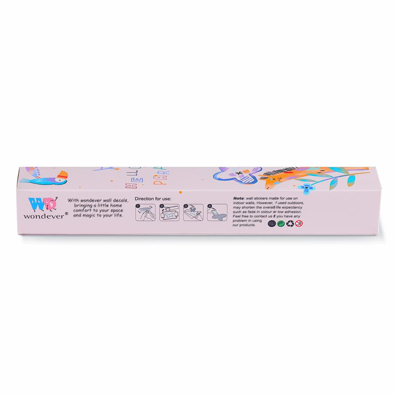 Wondever Autocollants Muraux Animaux Endormis Cerf Ours Lune Nuage pour Chambre Enfants