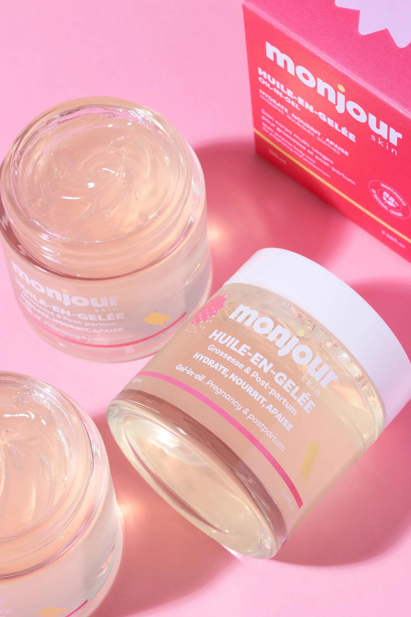 Huile-en-Gelée Grossesse Post-Partum Naturelle 98% Prévention Vergetures Caméline Bio Inca Inchi Nourrit Hydrate Apaise Peau