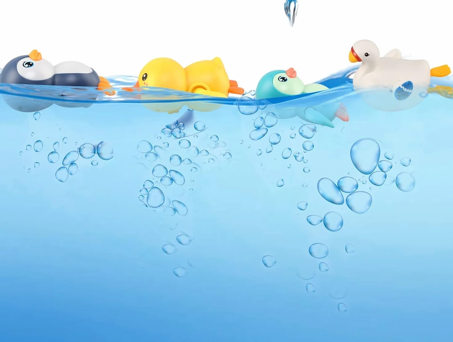 Jouets de Bain 4 Pièce pour Enfants 1-4 Ans, Jouets Flottants d'Eau, Cadeau Garçon Fille