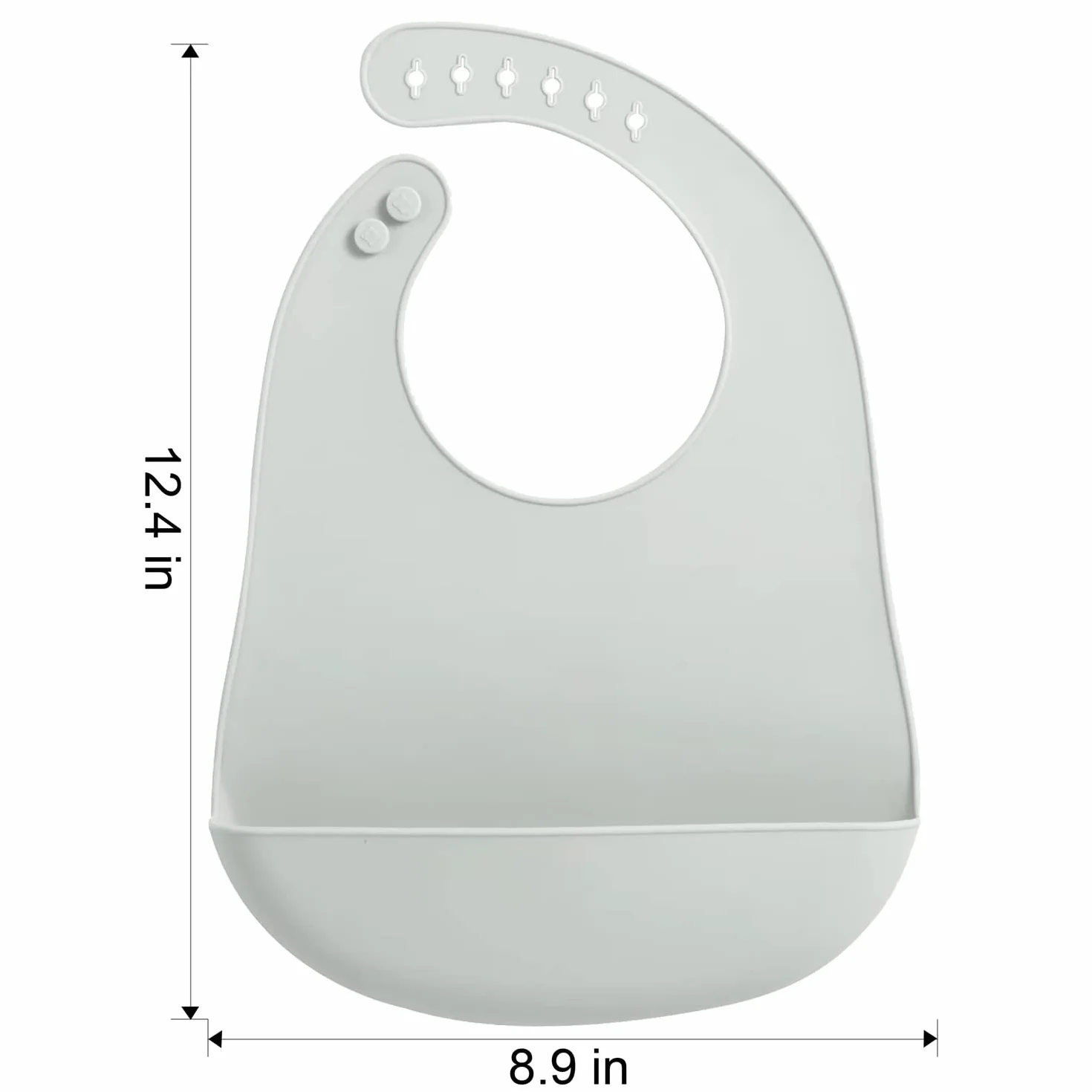 Bavoir pour Bébé en Silicone PandaEar Lot de 3 Imperméable Ultra Fins Léger Ajustable Facile à Nettoyer