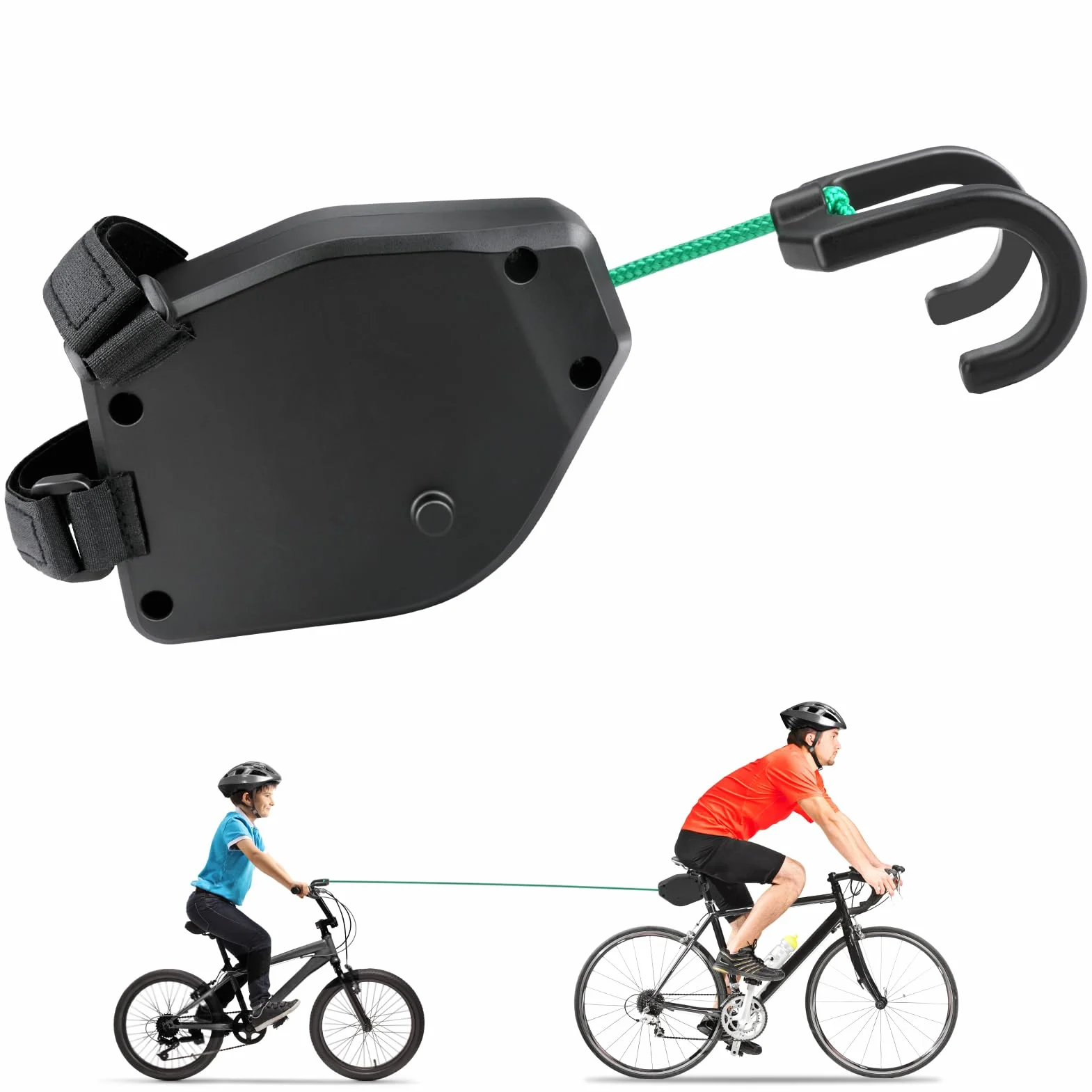 Barre de Remorquage Vélo Enfant Rétractable 2,5 m Câble Traction VTT