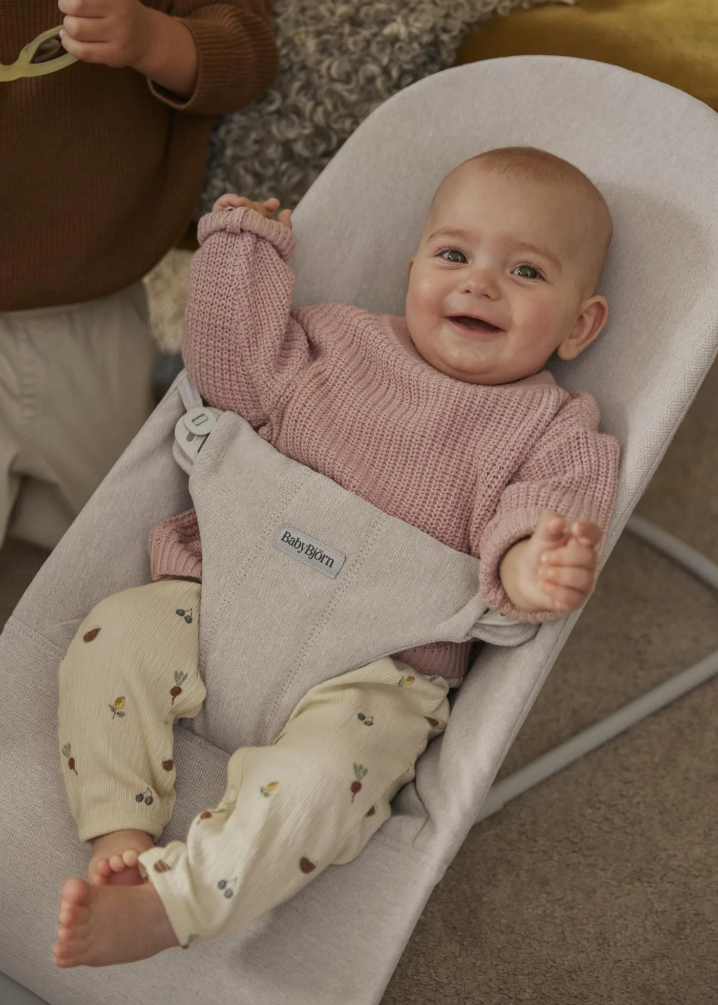 BabyBjörn Transat Bliss, Tissé chiné, Beige clair