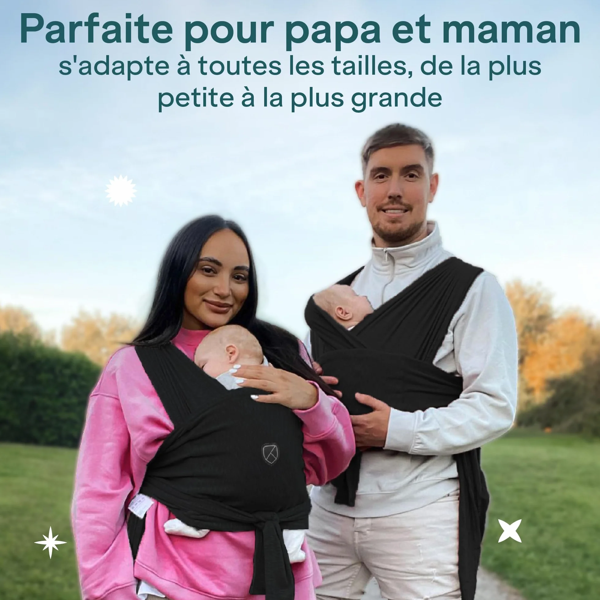 KBC® Koala Babycare Porte-bébé multifonctionnel Noir 9 kg Design Enregistré
