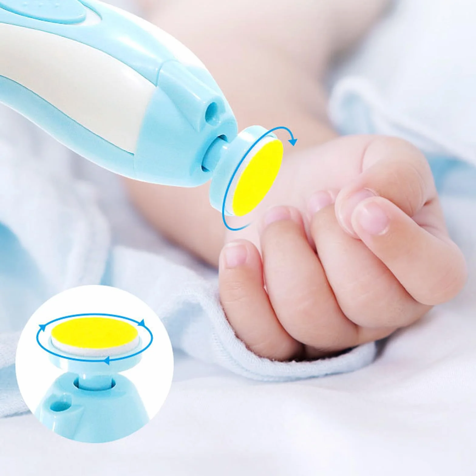 Liemuao Trousse de Soin Bébé 16 Accessoires Kit Complet Portable avec Thermomètres Coupe-Ongles Brosse Bleu