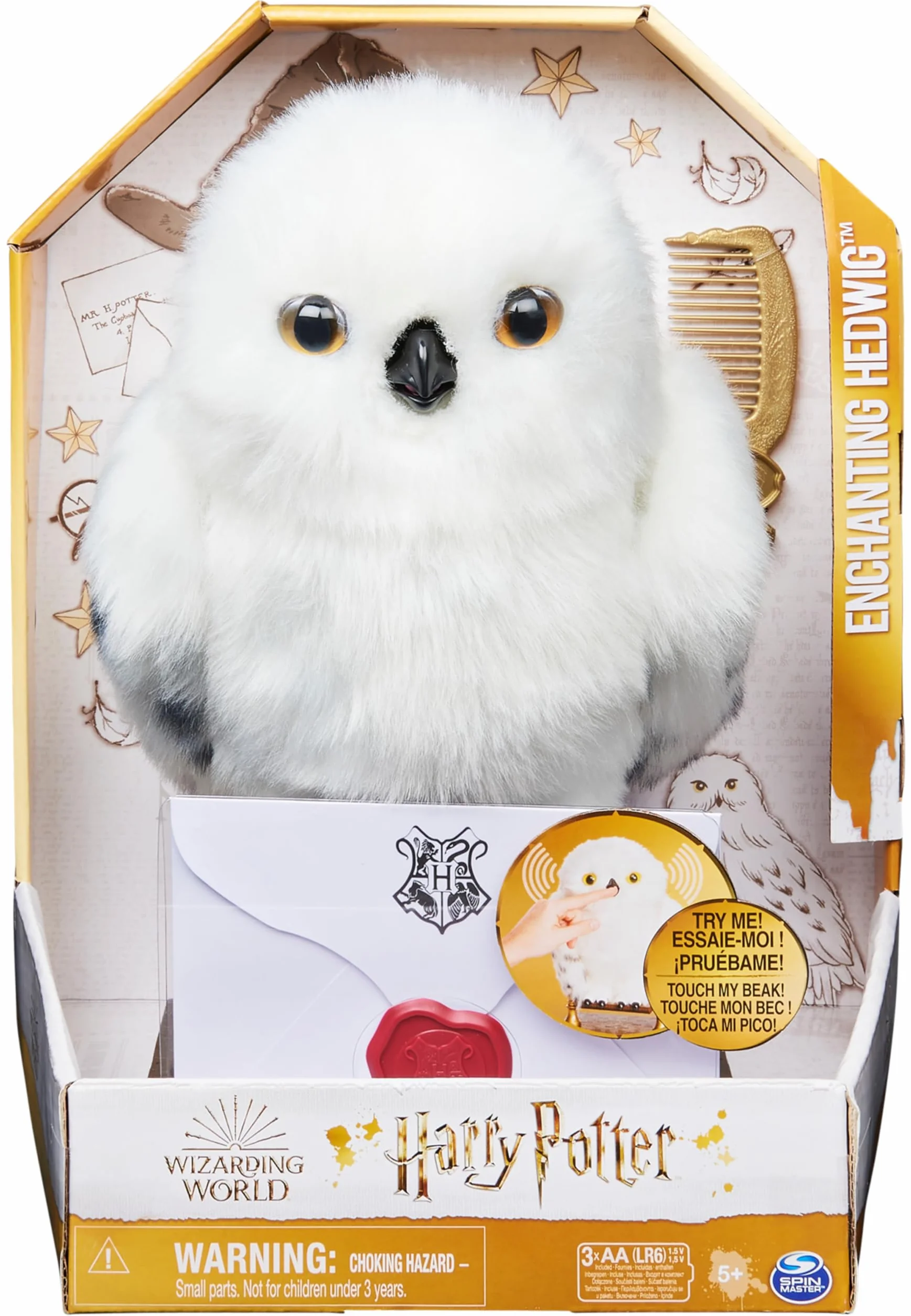 Peluche Interactive Chouette Hedwige 30 cm Harry Potter avec Accessoires Sons et Mouvements