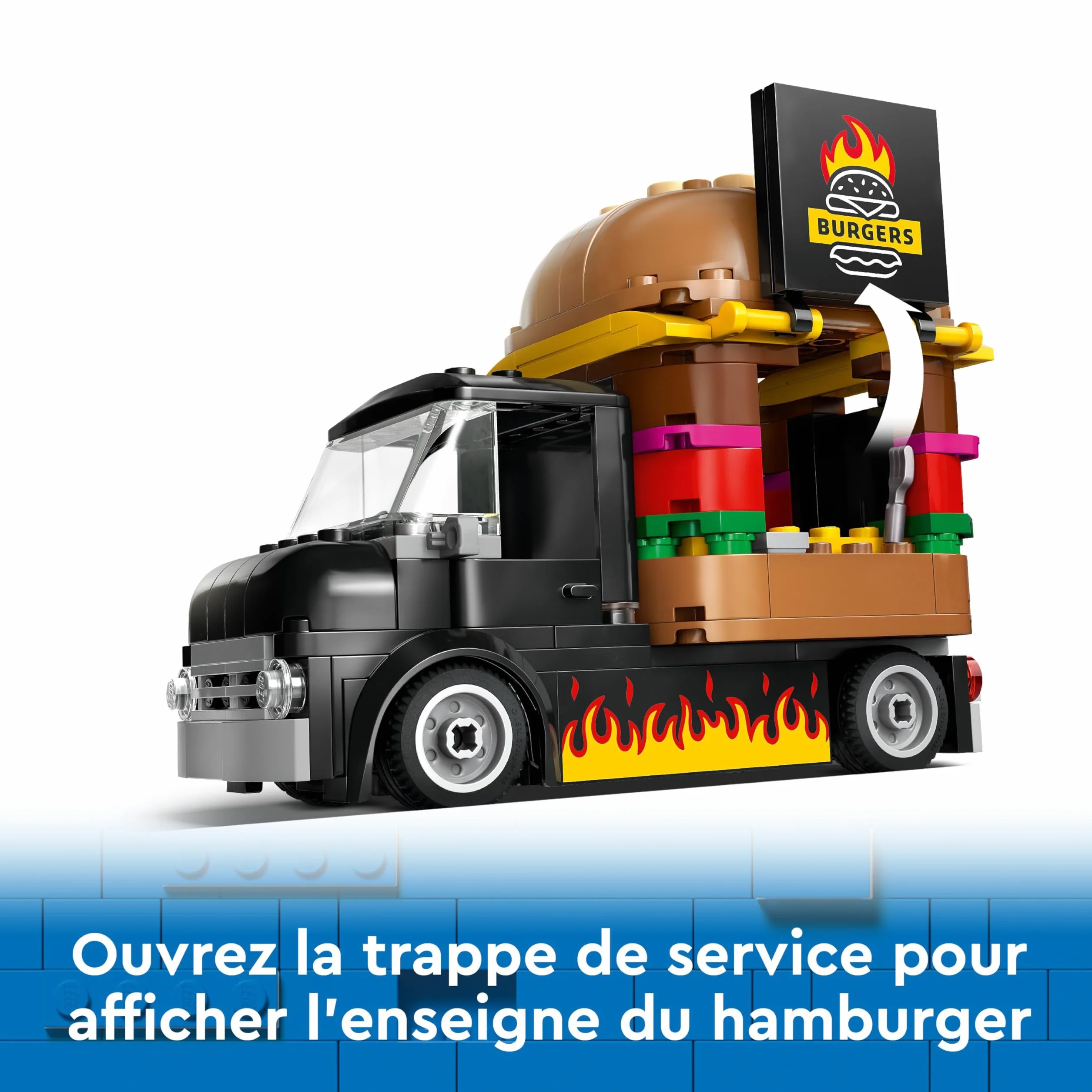 LEGO City Food-Truck de Burgers 60404 Jouet Camionnette Cuisine Minifigurines 5 Ans