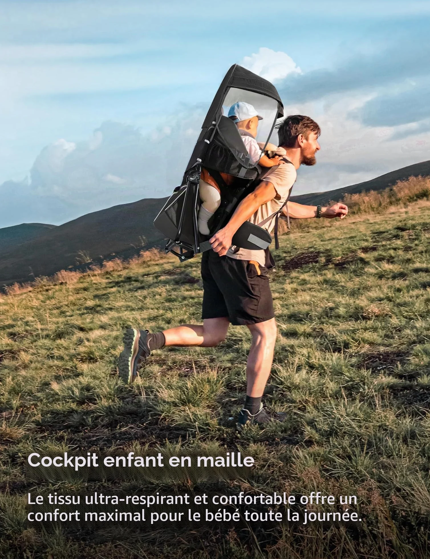 Besrey Porte-bébé de randonnée pliable pour enfant