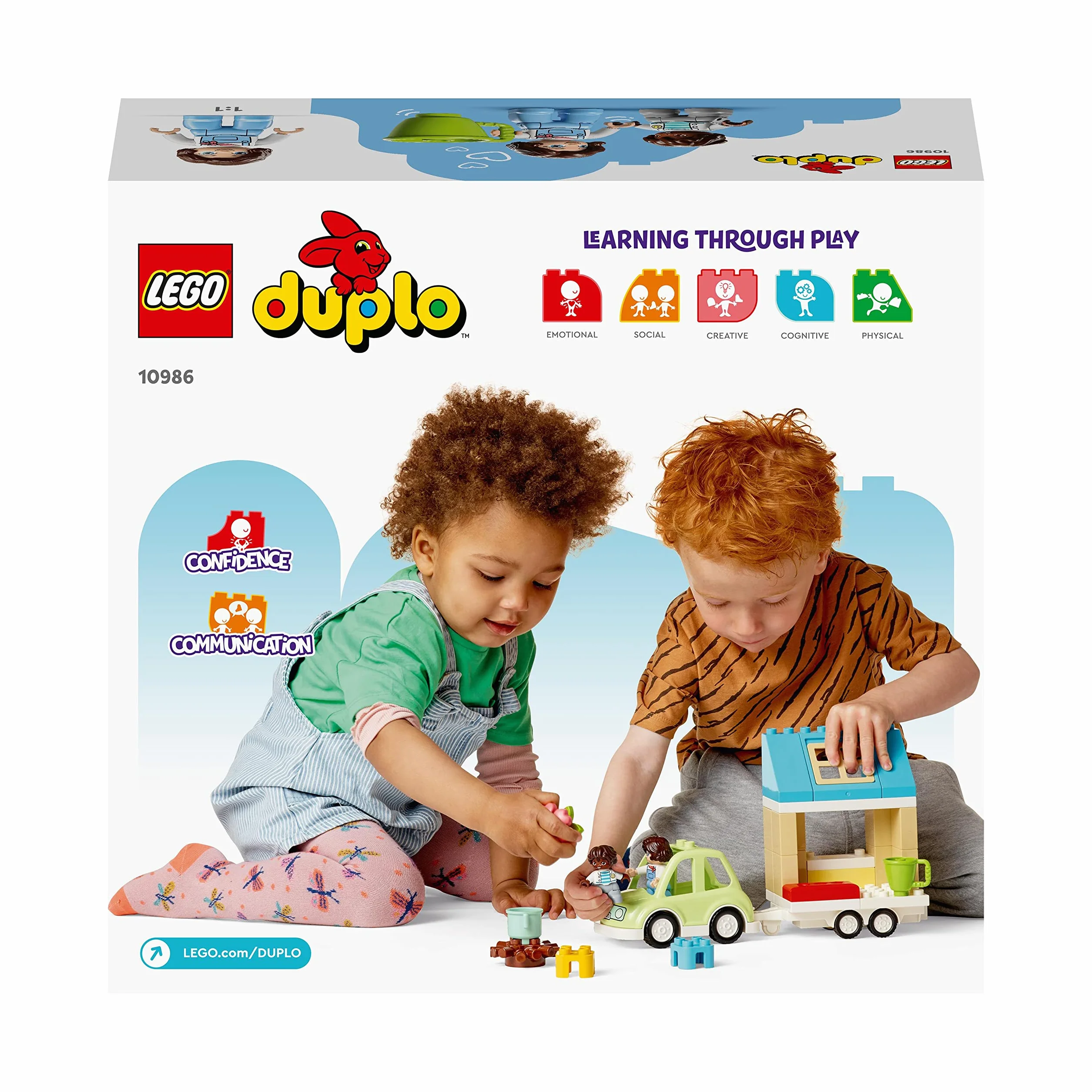 LEGO 10986 Duplo Ma Ville La Maison Familiale sur Roues, Jouet Éducatif, Set de Camping