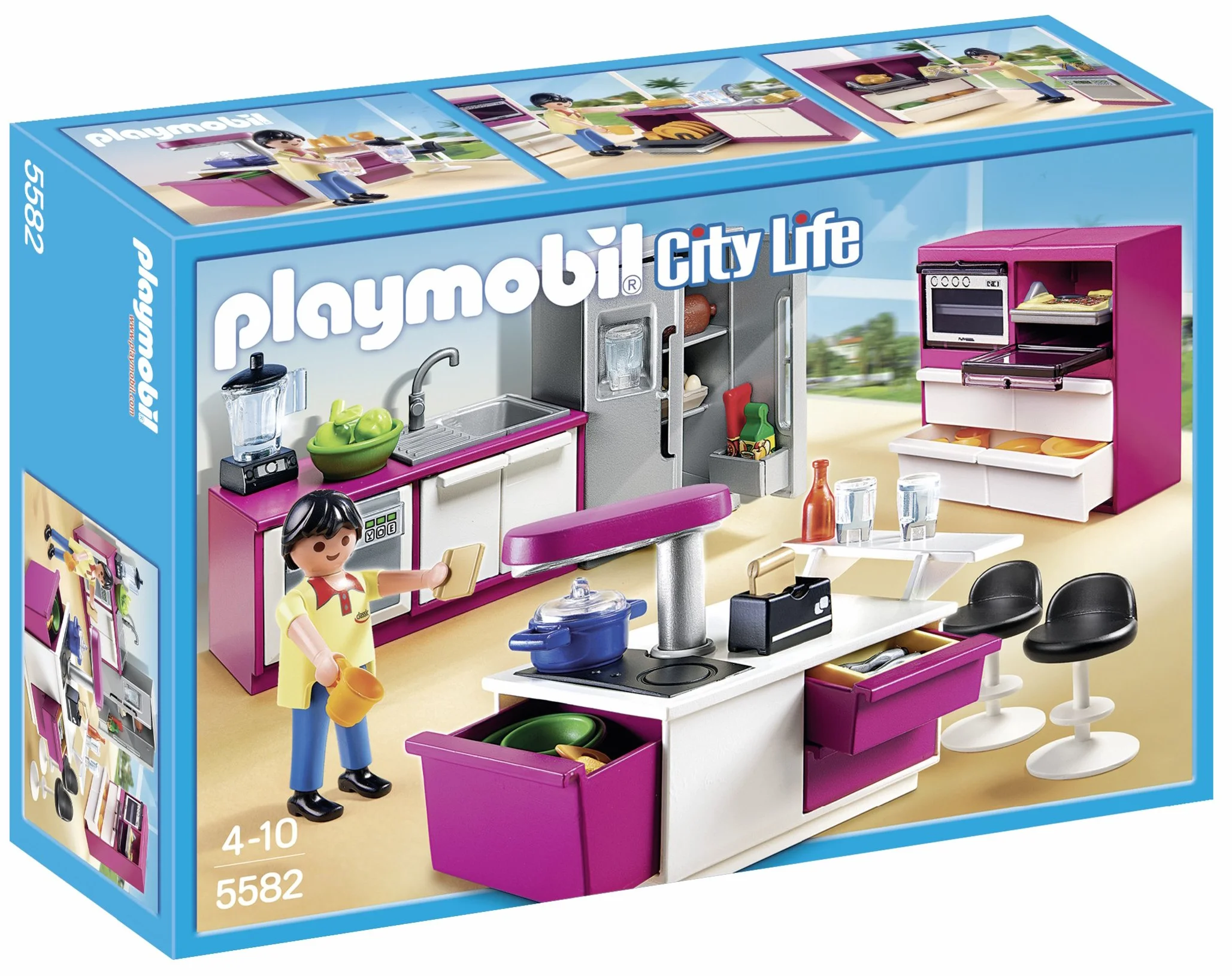 Playmobil 5582 Jeu De Construction Cuisine avec Ilot