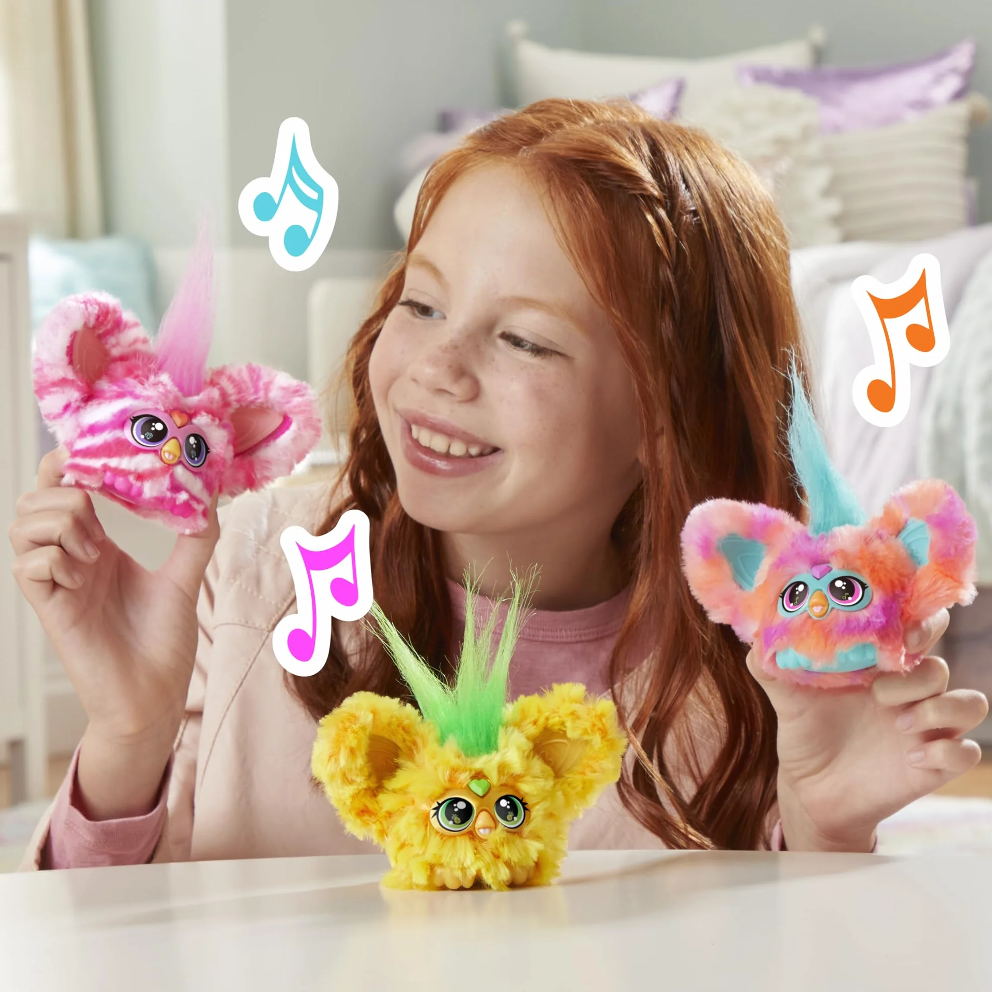 Furby Furblets Ree-Mix Mini Peluche électronique Corail