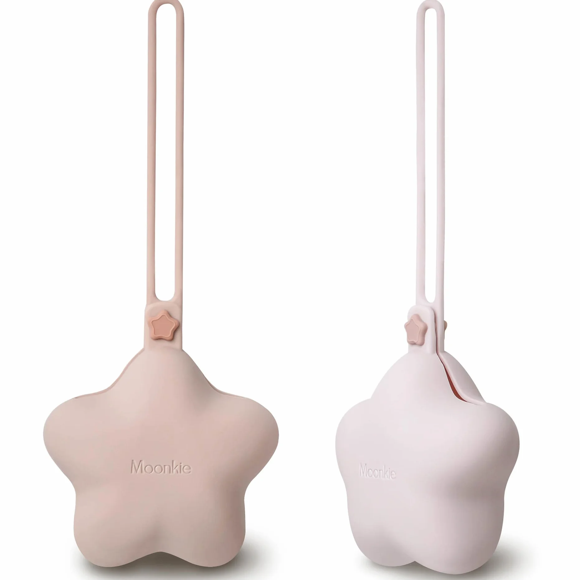 Moonkie Boîte à Tétine Bébé 2 PCS Silicone Imperméable Étui Portable sans BPA Blush Lilas Doux