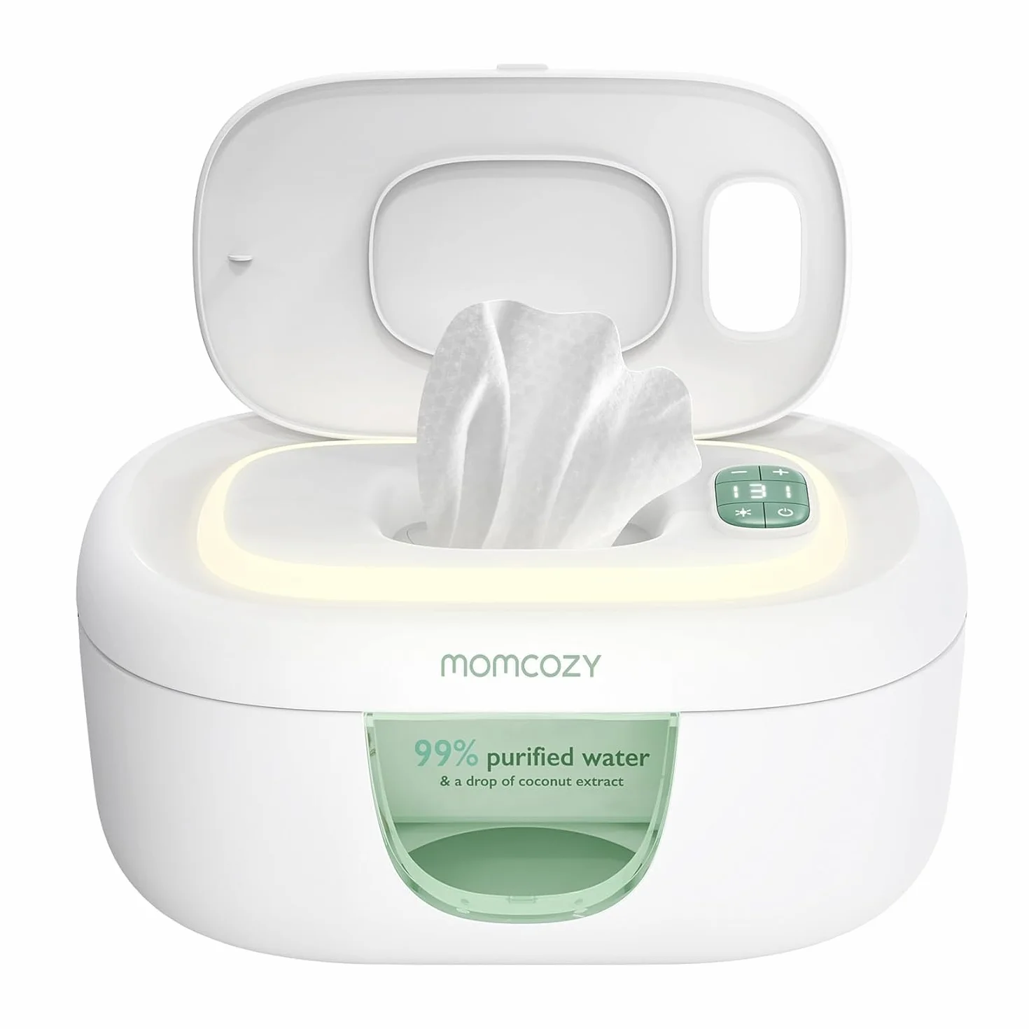 Momcozy Baby Wipe Warmer, Large Capacity Dispenser, Fast Even Heating, 4 Temperature Modes, Night Light
