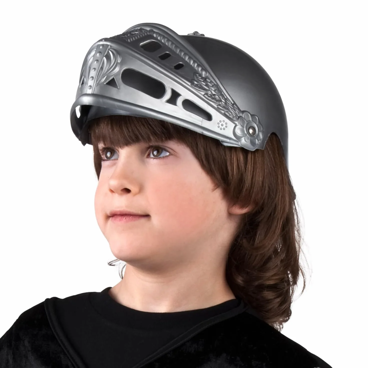 Boland Casque de chevalier pour enfants gris avec visière rabattable plastique carnaval Halloween