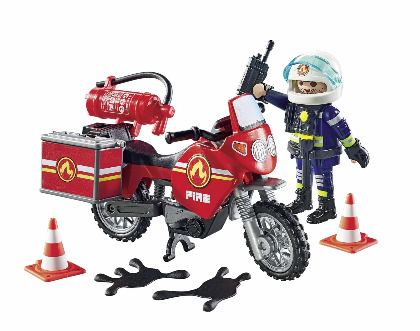 Playmobil 71466 Pompier et Moto - Action Heroes - Ville & Métiers - Dès 4 Ans