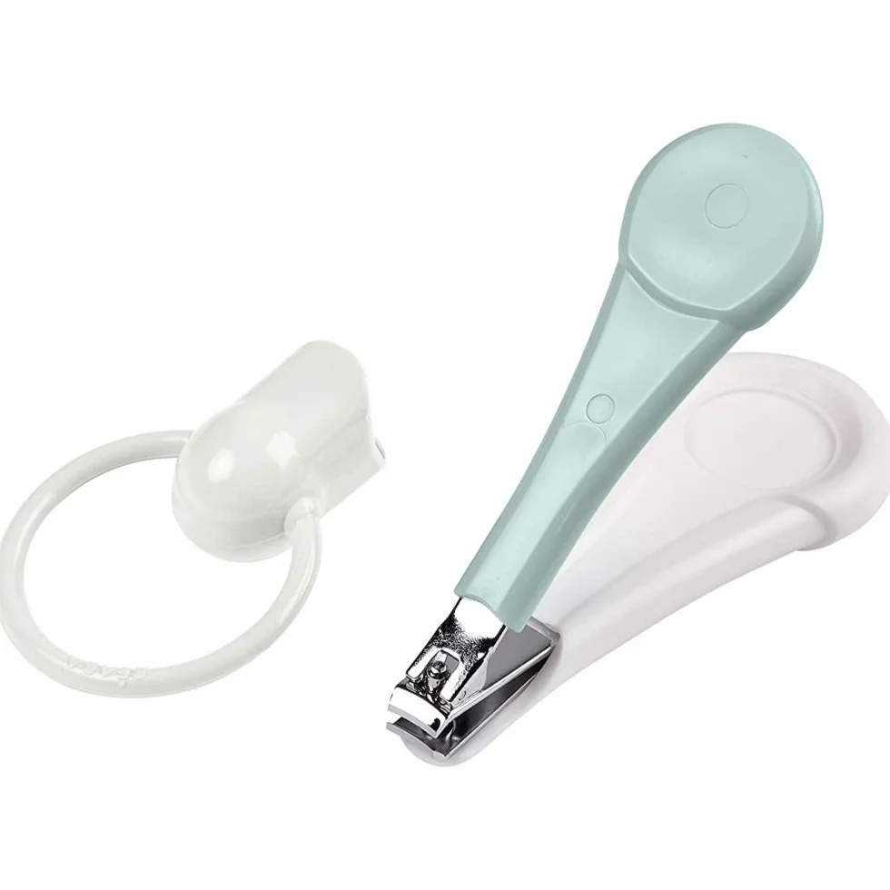 BÉABA Coupe ongles bébé enfant Poignée ergonomique Green Blue