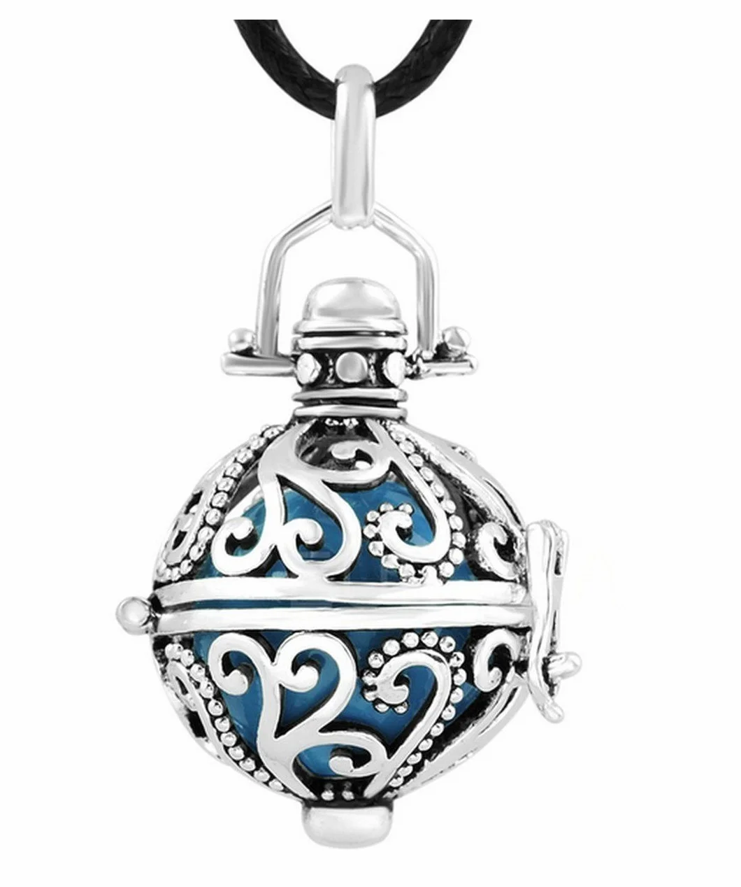 Pendentif Bijou Argent Grossesse Bola Arabesque Bleu