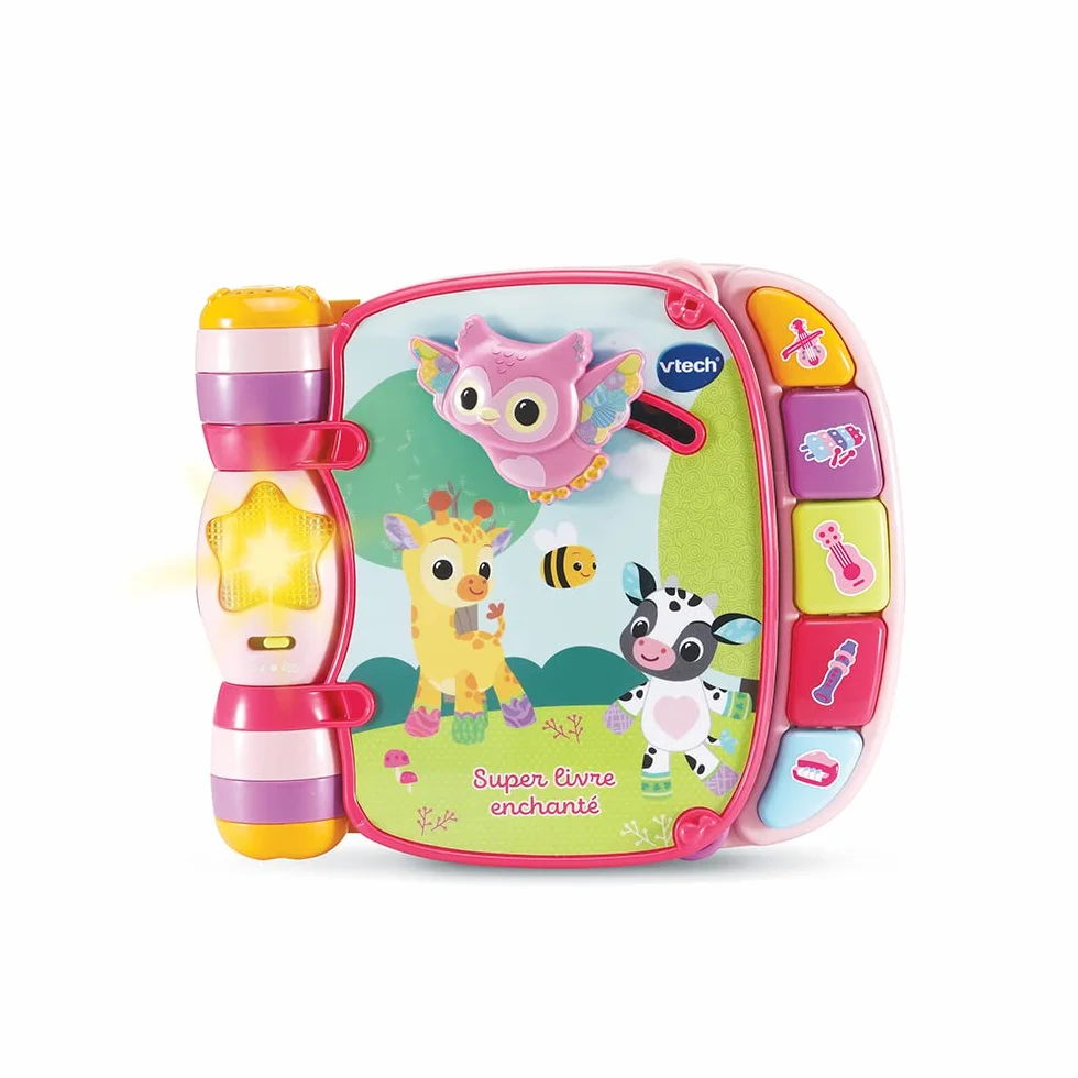 VTech Super Livre Enchanté des Baby Loulous Rose Livre interactif Bébé 6-36 Mois Français