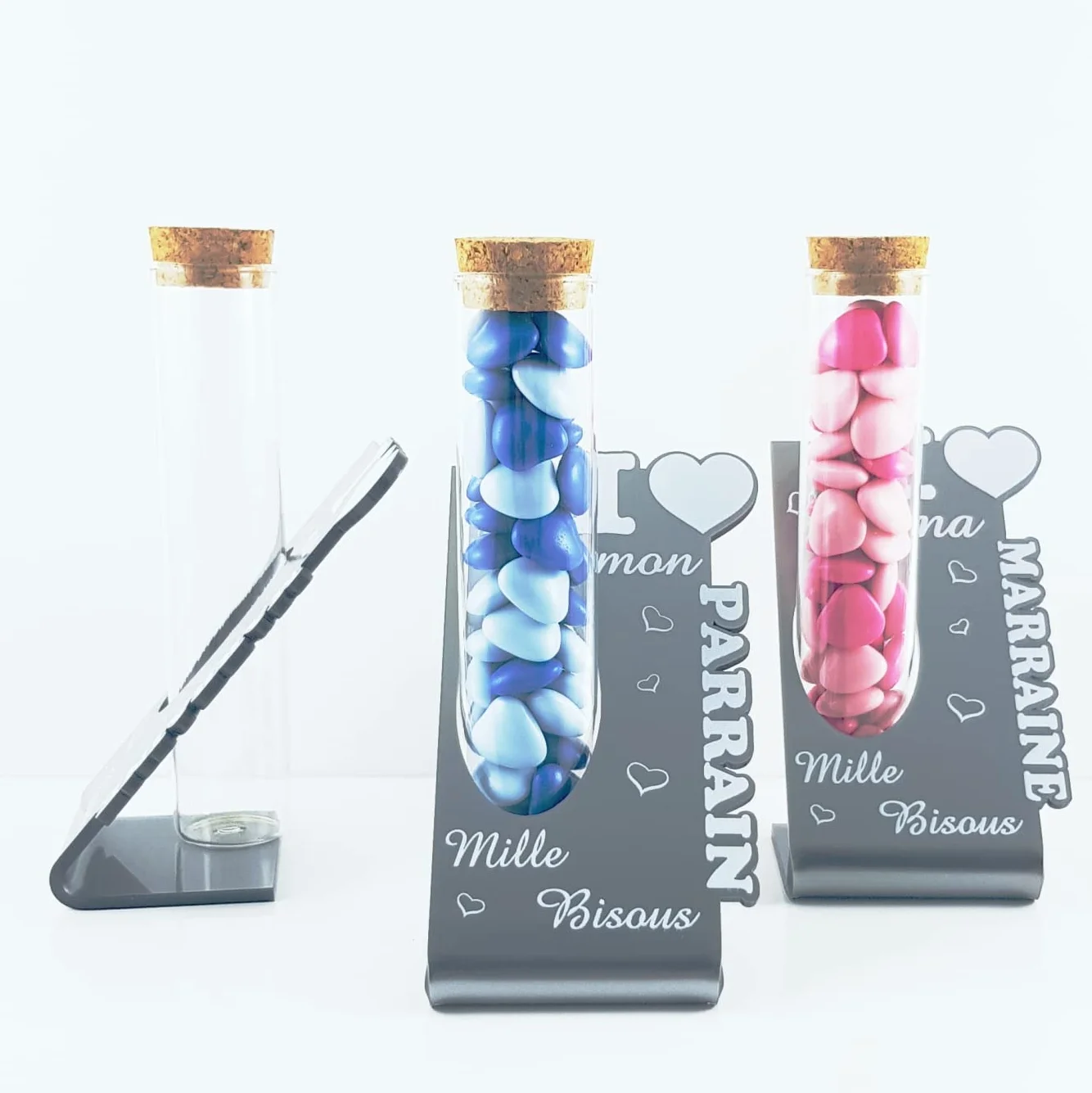 Soliflores Parrain Marraine Cadeau Baptême Noël Lot de 2