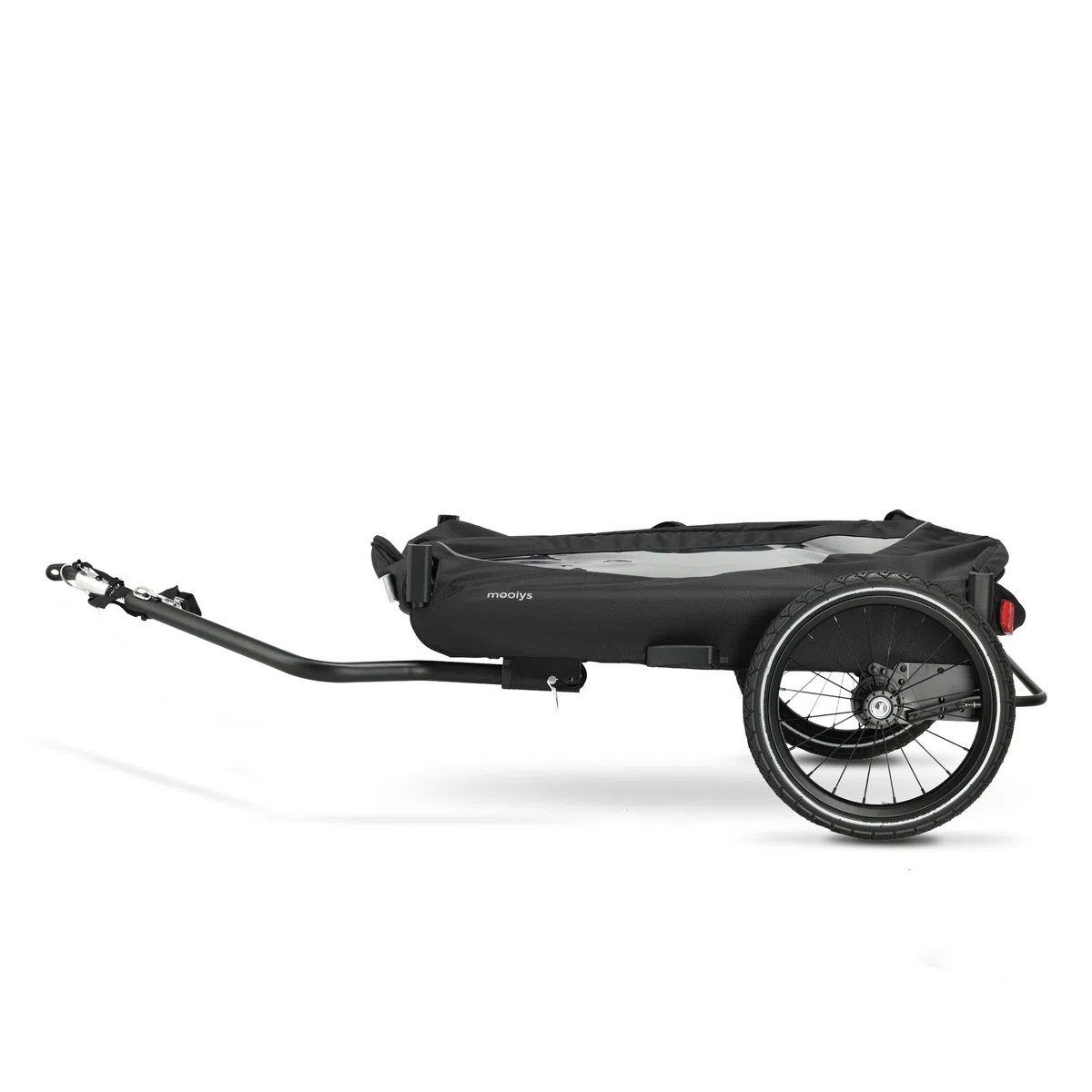 Track Remorque de vélo pour 2 enfants à partir de 9 mois jusqu'à 22 kg/120 cm/6 ans, pliable compact, avec panier de rangement et harnais à 5 points, max. 45 kg, noir