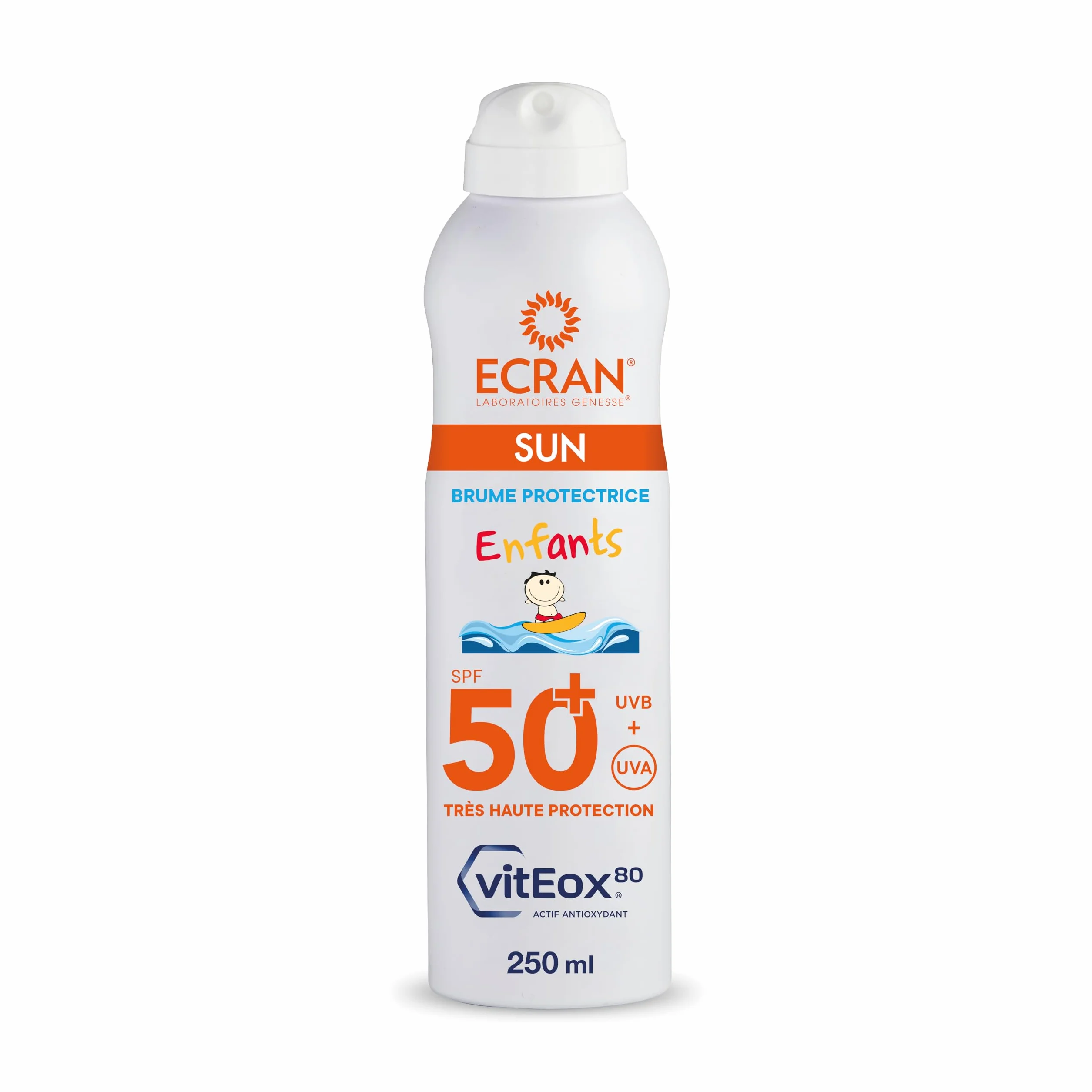 ECRAN Brume Protectrice Enfant SPF 50+ Très Haute Protection UVA UVB Lumière Bleue Résistante à l'eau
