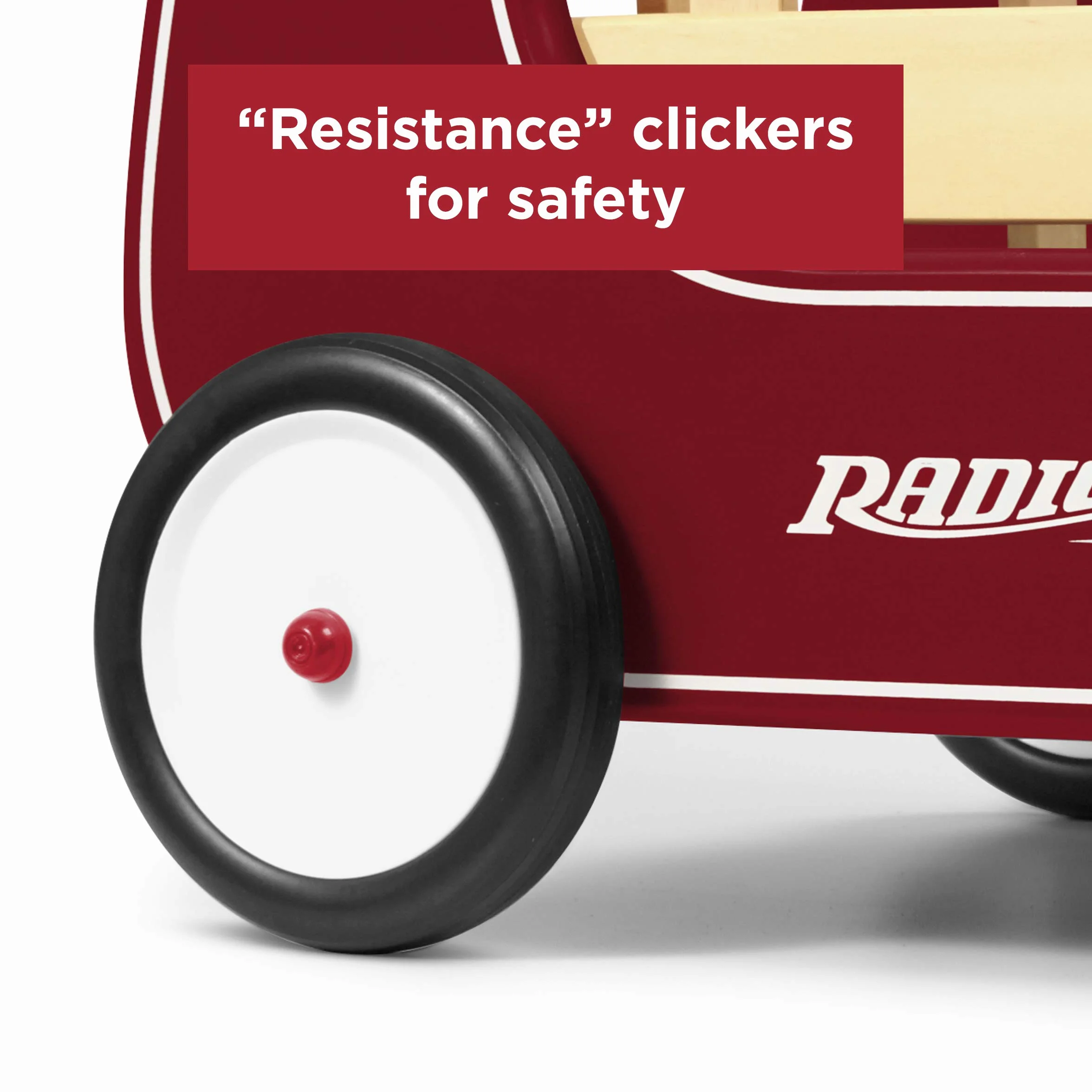 Radio Flyer Chariot de Marche en Bois Rouge pour Tout-Petits 1-4 Ans