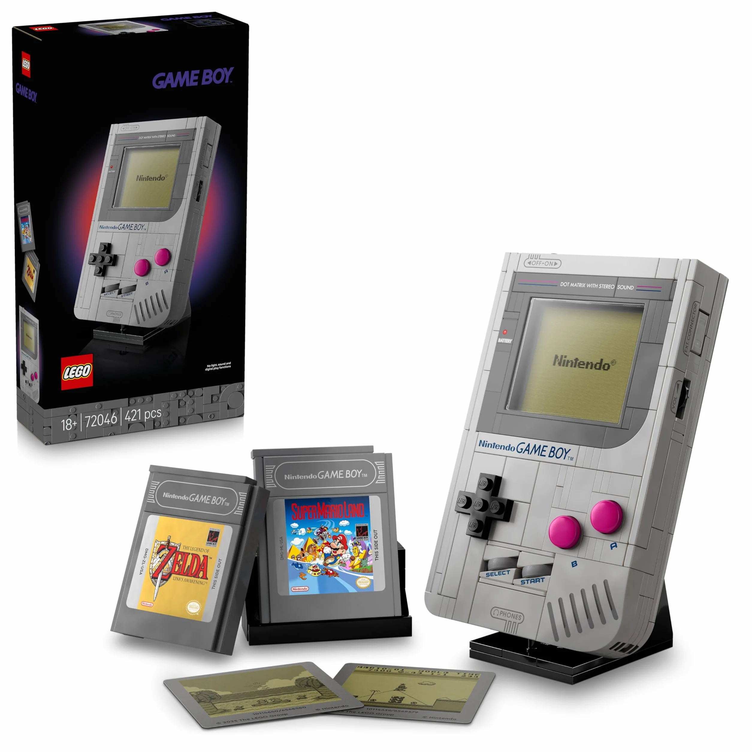 LEGO Super Mario Game Boy Set de Construction pour Adulte Maquette Nintendo 72046 avec 2 Cartouches Dont Zelda Support Inclus