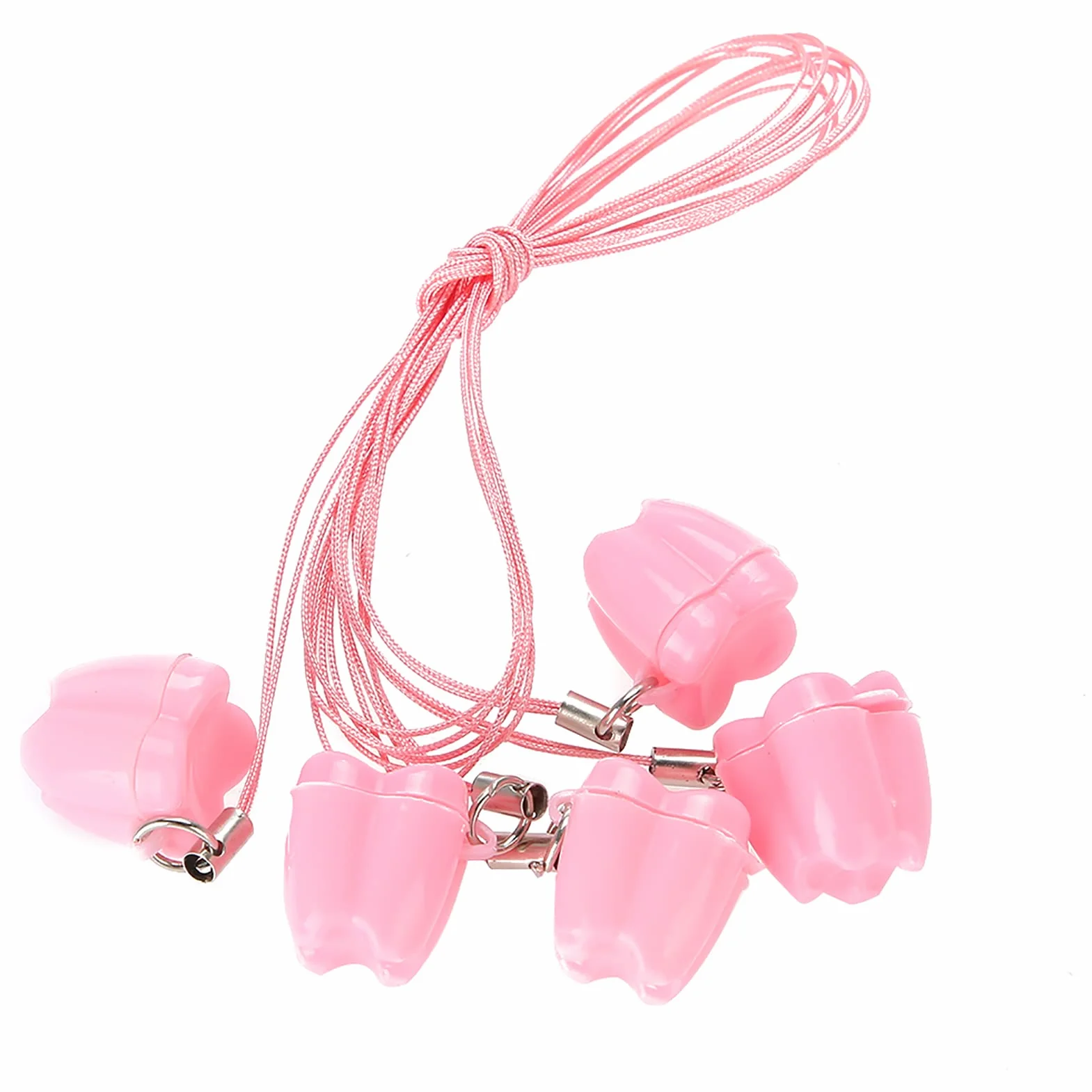 Boîtes de rangement pour dents de lait bébé lot de 5 plastique cordon porte-dents 5 couleurs
