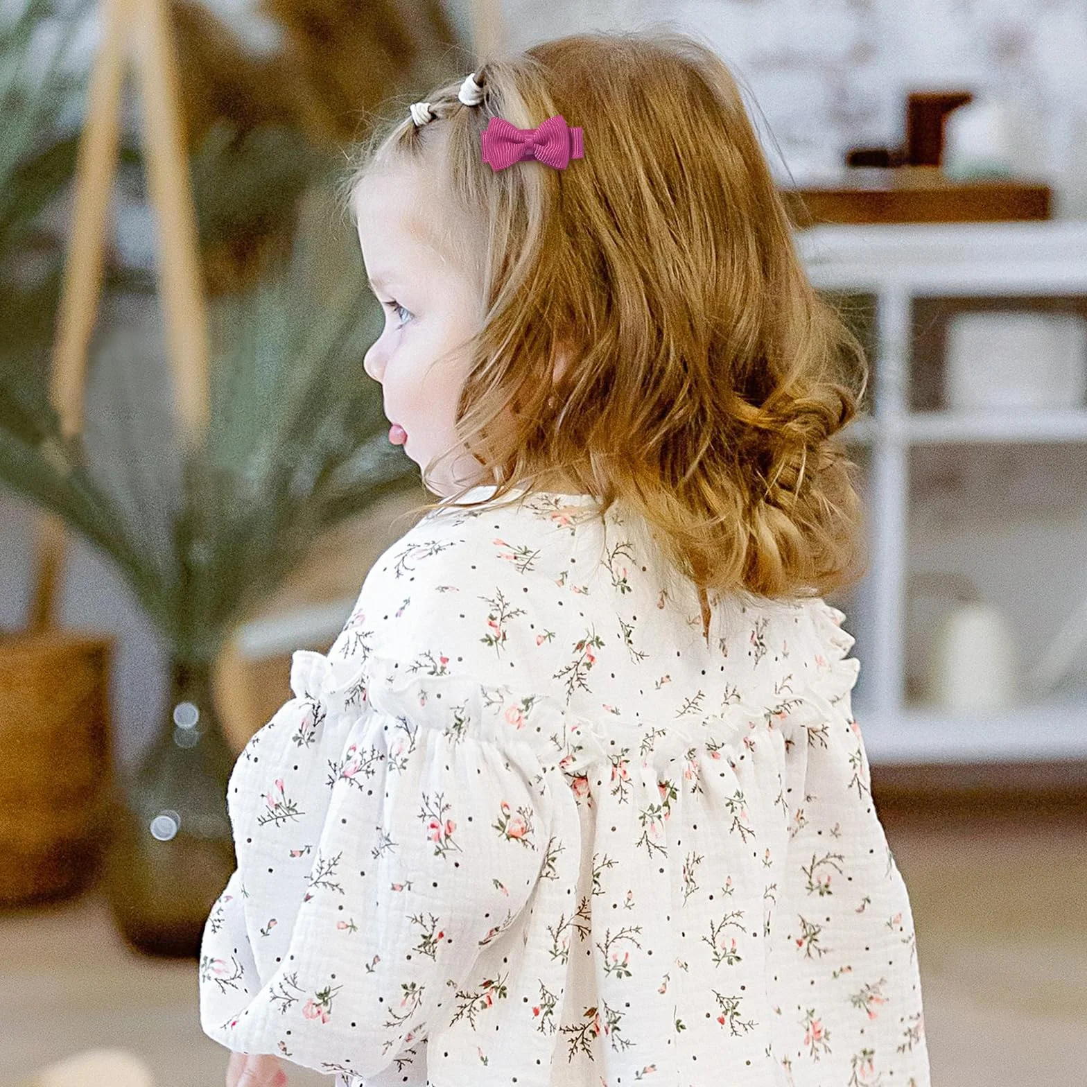 Choicbaby 40 Pièces Barrettes Cheveux Fille, 1,2 Pouces (3 cm) Mini Clips à Cheveux avec Arc