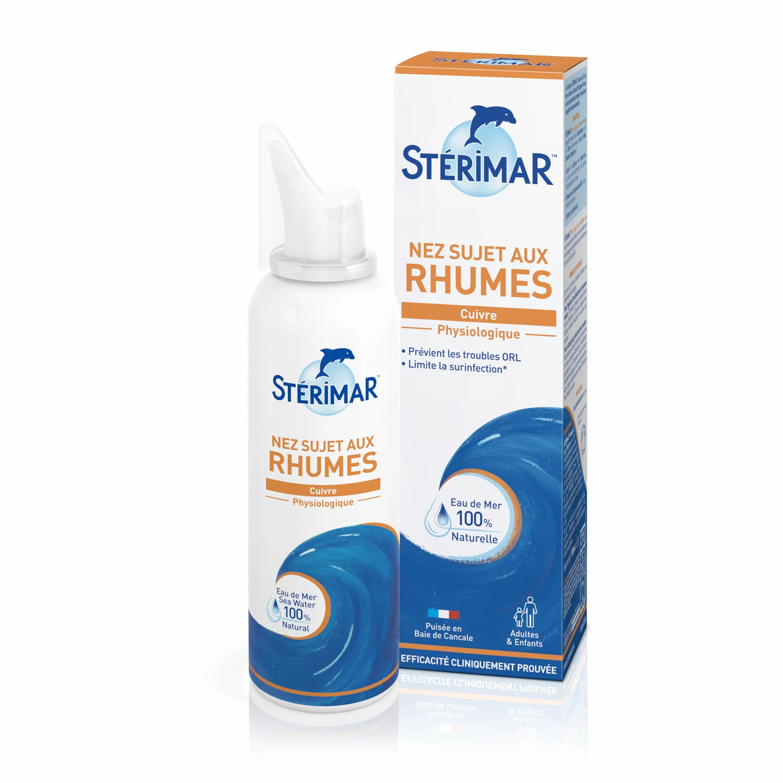 STÉRIMAR Spray Nasal Prévention Rhumes Eau de Mer Cuivre 100 ml