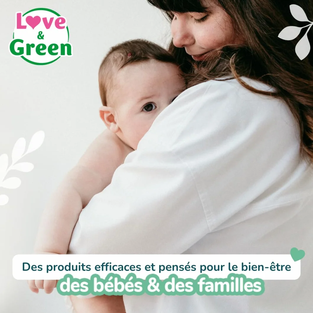 Love & Green Couches Bébé Taille 2 (3-6 kg) 36 couches Absorbante anti-fuites