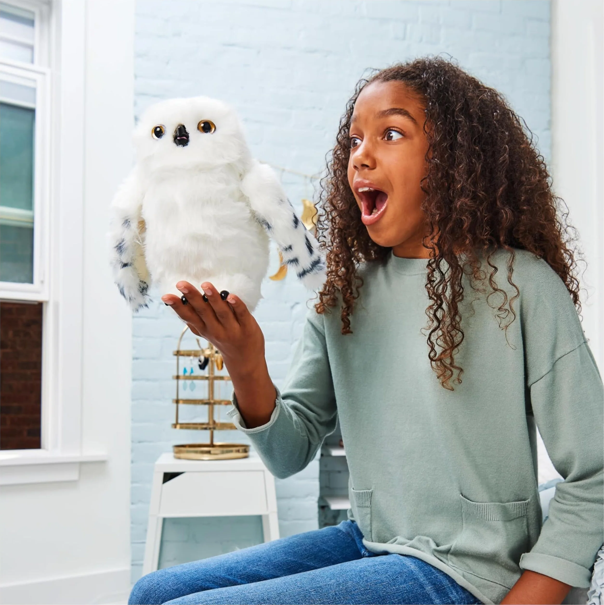 Peluche Interactive Chouette Hedwige 30 cm Harry Potter avec Accessoires Sons et Mouvements