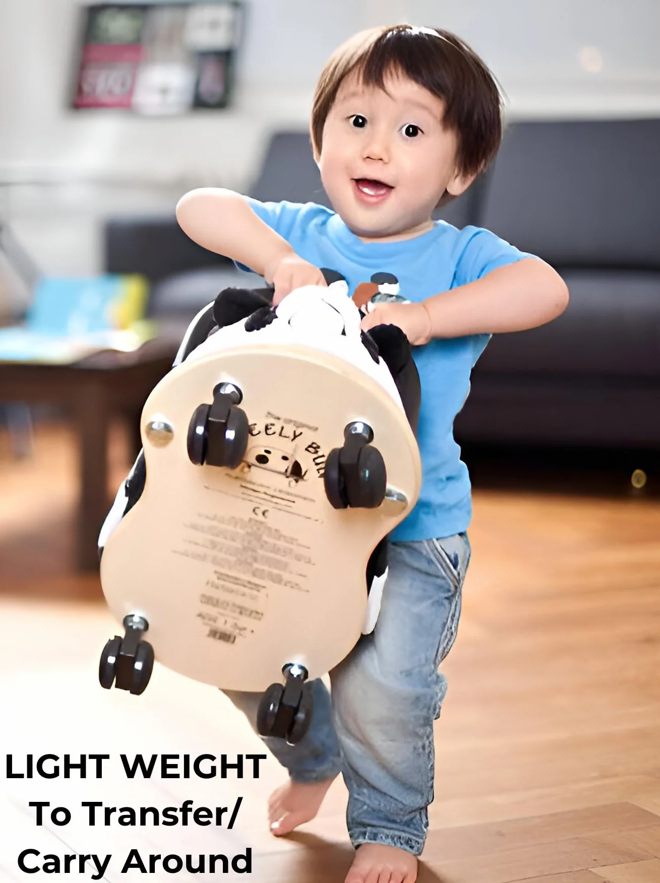 Wheely Bug Trotteur Souris multi-directionnel bois 1-3 ans
